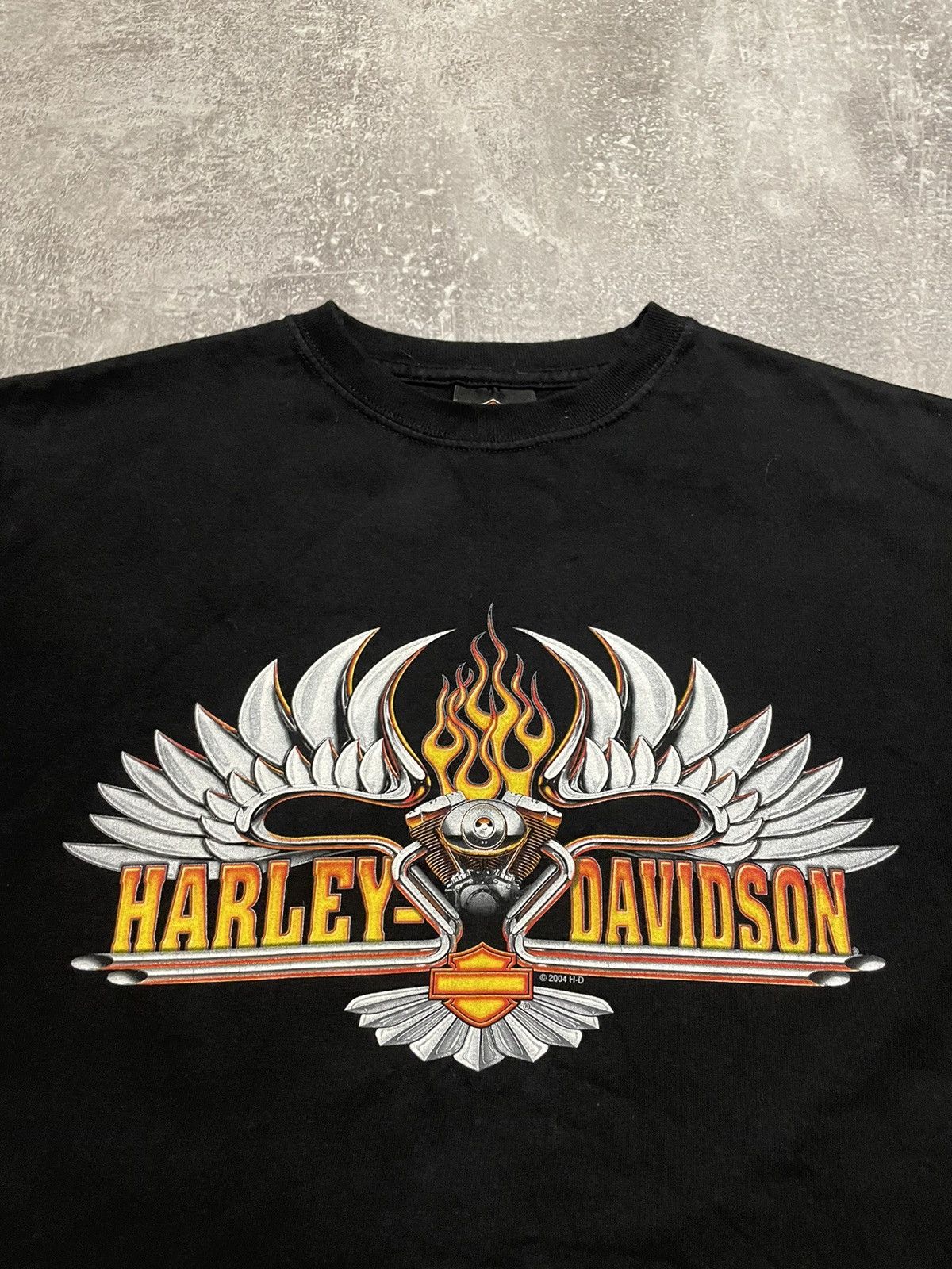 Harley Davidson × Vintage Vintage Harley Davidson 2004 Reflective Logo T-Shirt Size US M / EU 48-50 / 2 - 2 Thumbnail