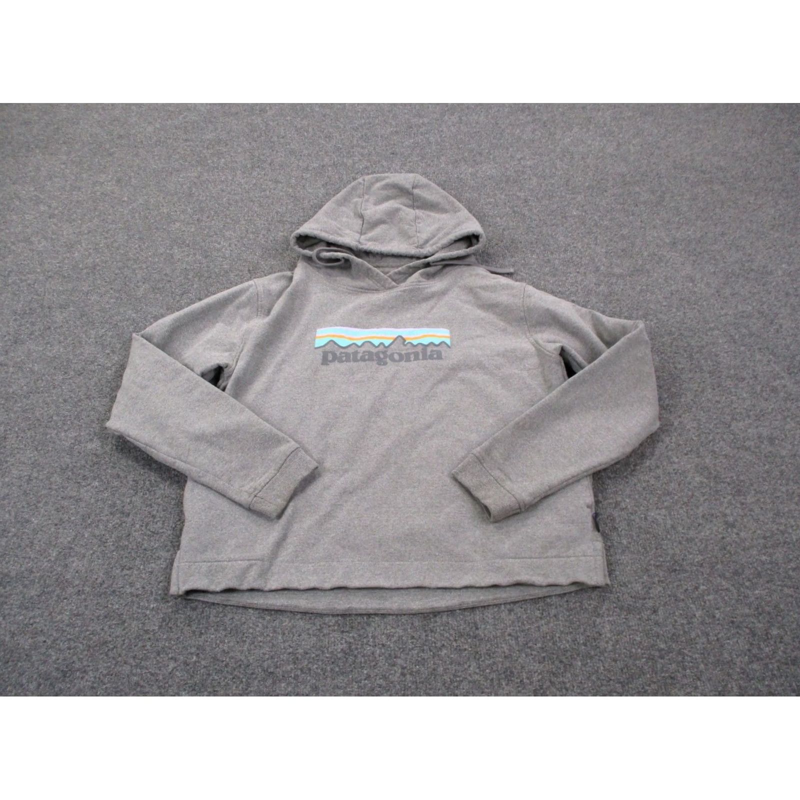 Patagonia Patagonia Hoodie Women's L Gray Pullover Knit Logo Sweatshirt Activewear Thermal Hooded Size L / US 10 / IT 46 - 2 Thumbnail