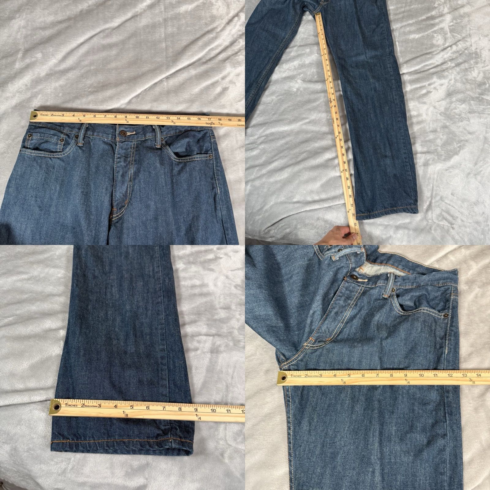 Levi's Levi's 514 Slim Straight Jeans Mens 34x33 34 Inseam Low Rise Denim Blue Slimming Button Zip 5-Pocket Logo Straight Jeans Men Size US 34 / EU 50 - 8 Thumbnail
