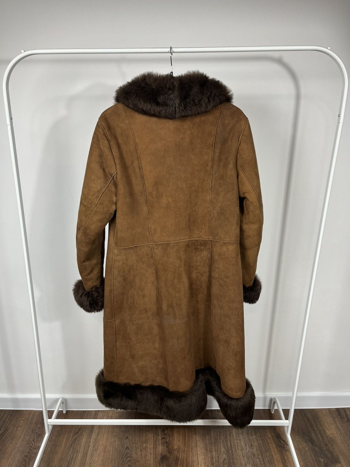 Other Vintage Brown Sheepskin Shearling Coat Real Fur Lined Women Size M / US 6-8 / IT 42-44 - 15 Thumbnail