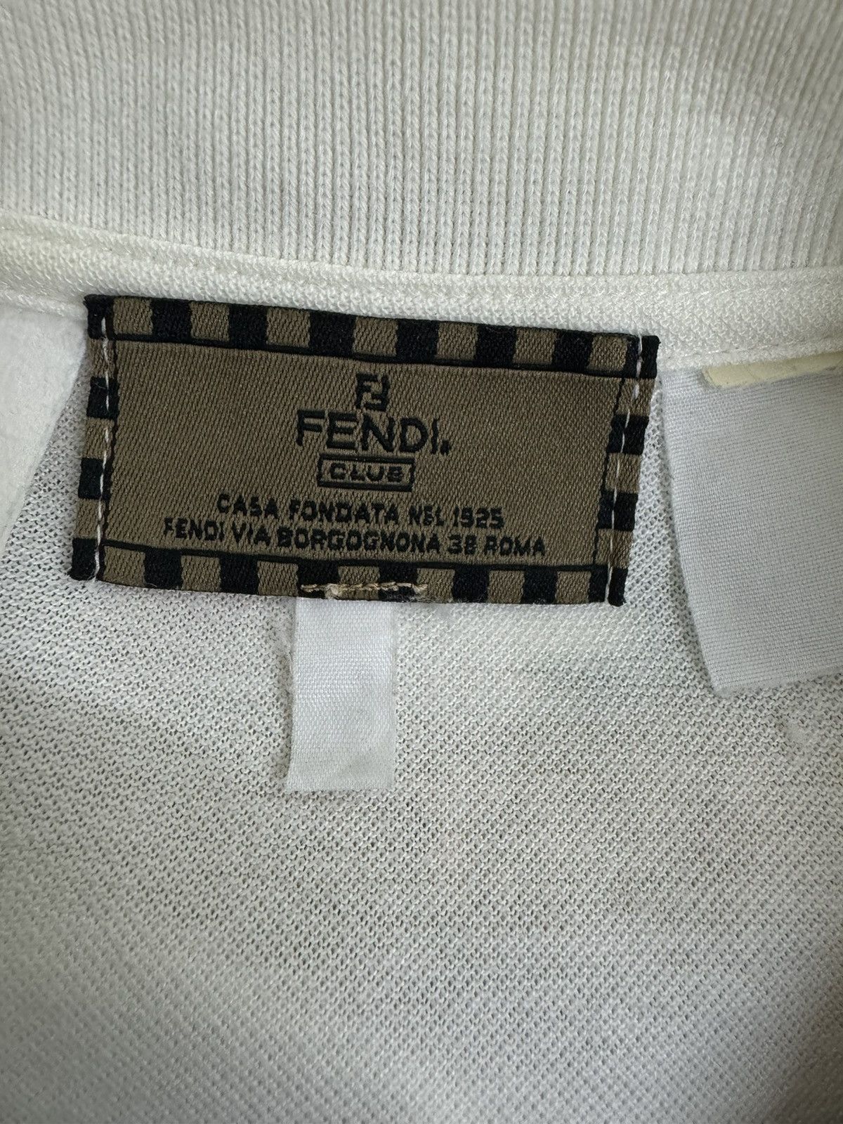 Fendi FENDI SMALL LOGO EMBROIDED POLO TEE VINTAGE Size US L / EU 52-54 / 3 - 9 Thumbnail
