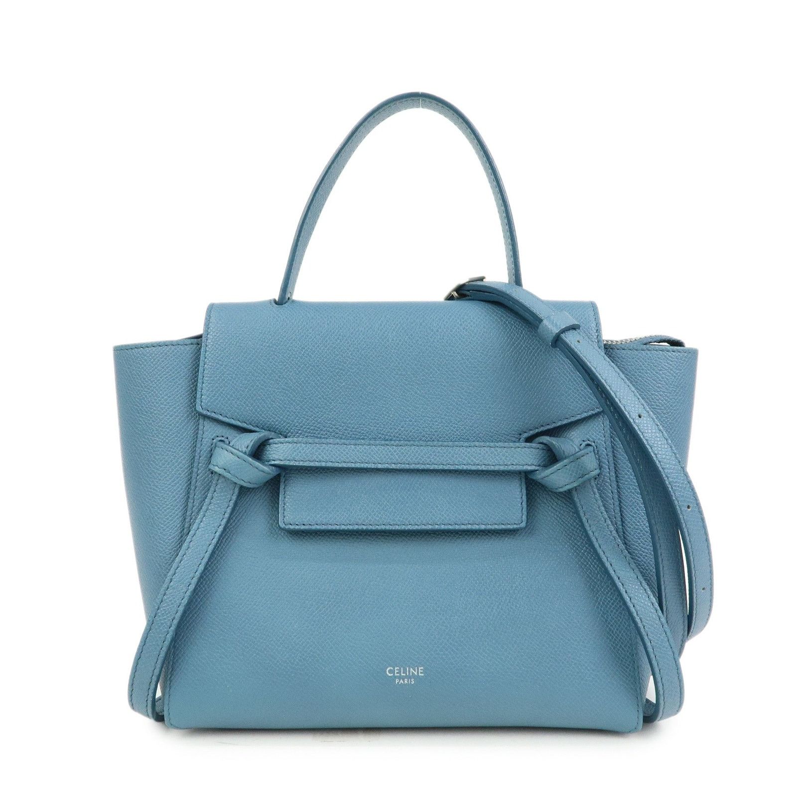 Celine Celine Mini Belt Bag Calfskin Top Handle Blue Size ONE SIZE - 1 Thumbnail