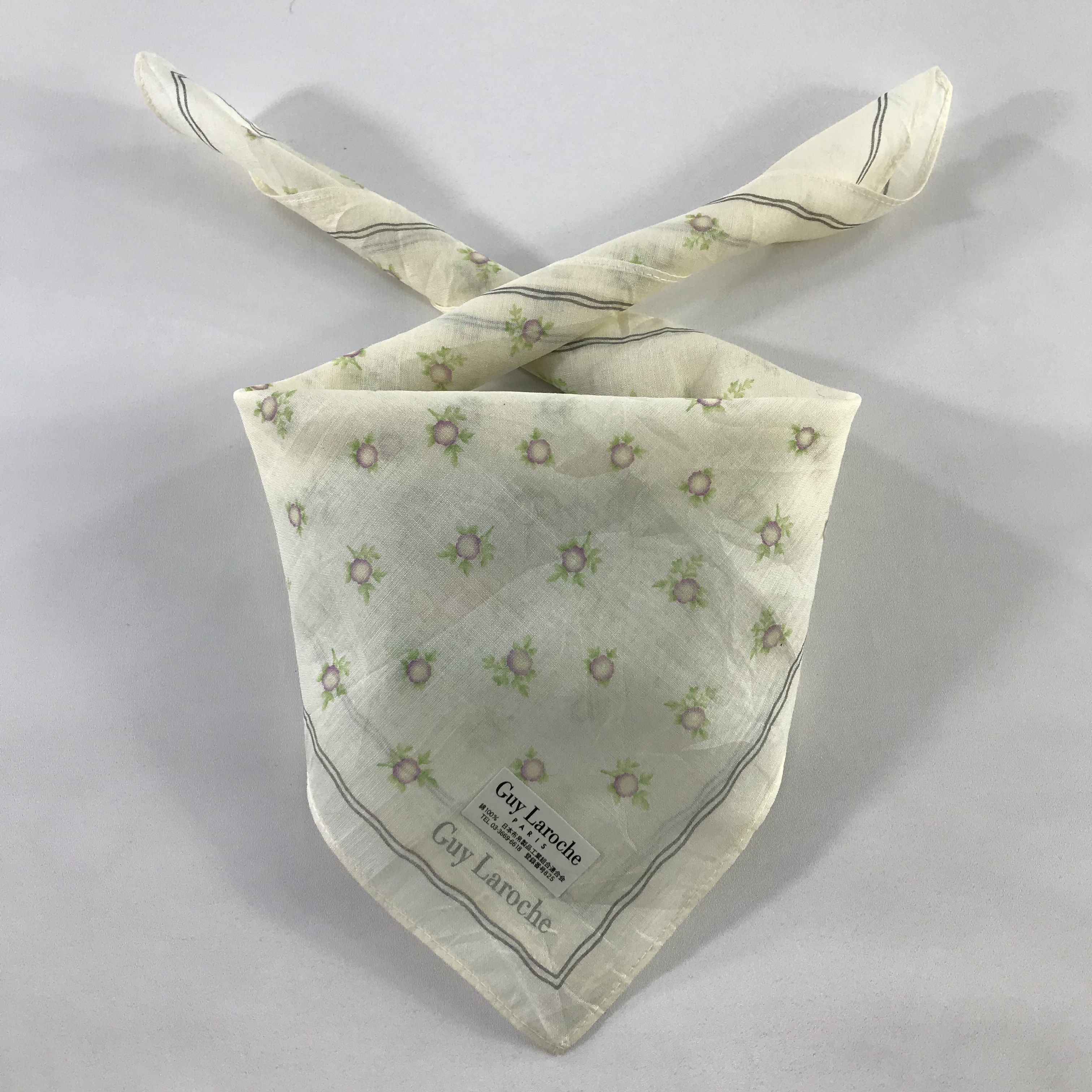 Guy Laroche × Vintage Guy Laroche Bandana / Handkerchief / Neckerchief - S1147 Size ONE SIZE - 3 Thumbnail