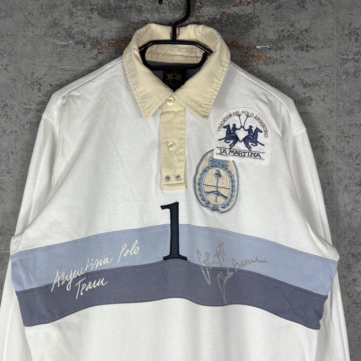 La Martina La Martina Polo Rugby T shirt Long Sleeve Size US XL / EU 56 / 4 - 2 Thumbnail