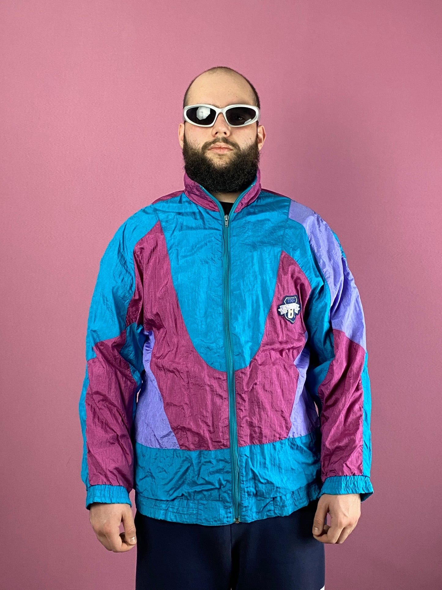 Vintage 90s Vintage Men's Windbreaker Jacket - L Size US L / EU 52-54 / 3 - 2 Thumbnail
