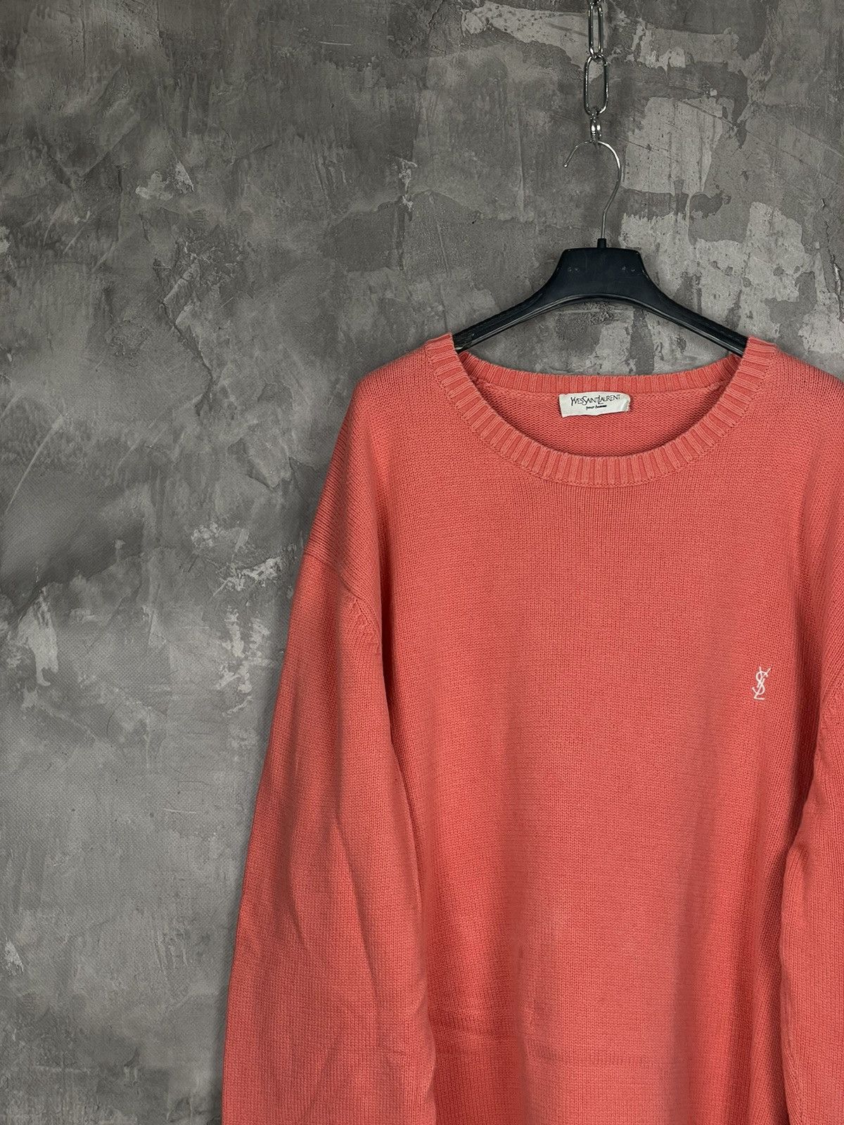 Vintage × Yves Saint Laurent Rare Colour YSL Sweater Knit Beige YSL Knitted Size US XL / EU 56 / 4 - 3 Thumbnail