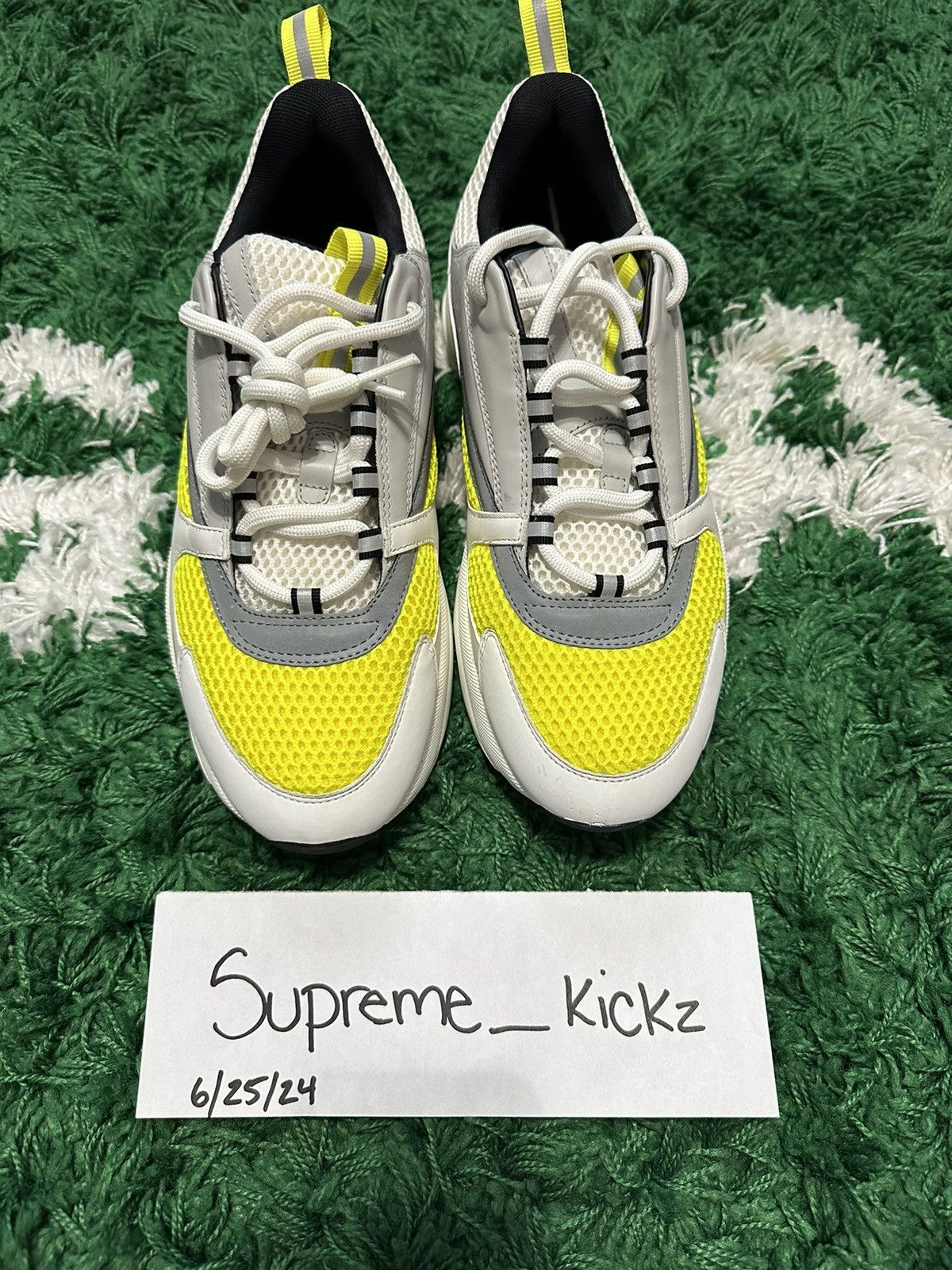 Dior B22 White Yellow Size US 11 / EU 44 - 3 Thumbnail