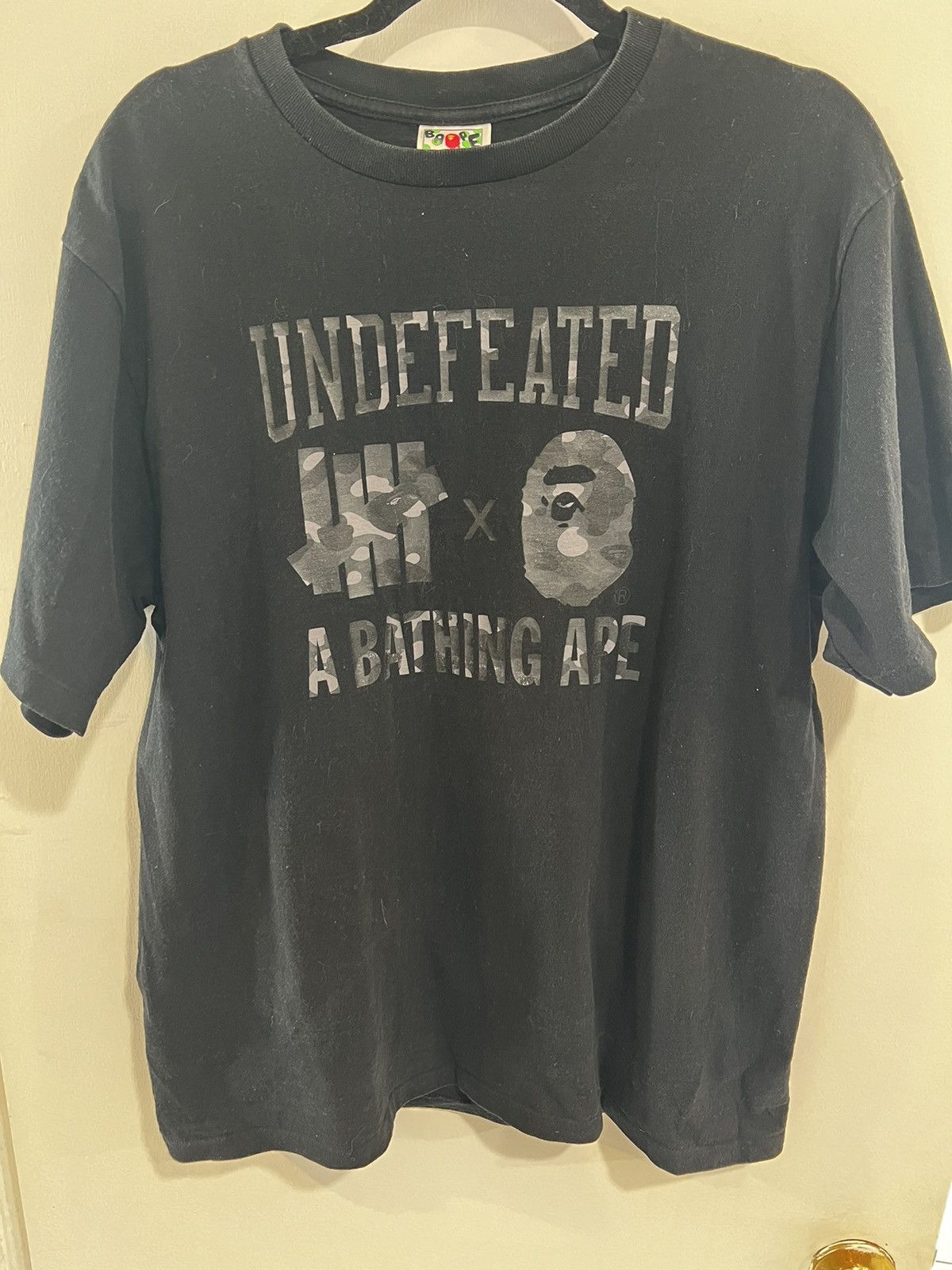 image of Bape x Undefeated Tee in Black, Men's (Size XL)