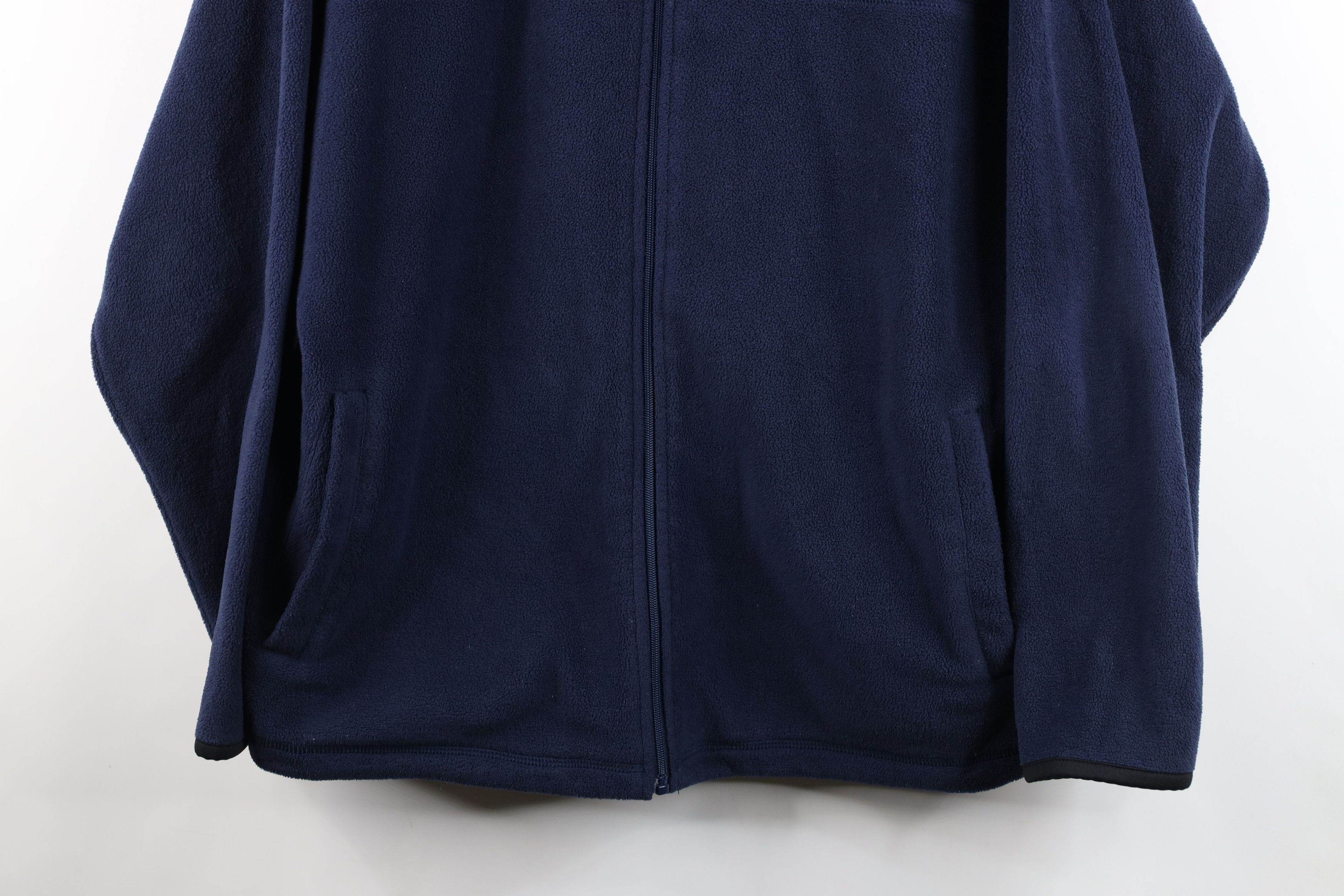 Reebok Vintage 90s Y2K Reebok Logo Fleece Full Zip Jacket Blue Size US L / EU 52-54 / 3 - 3 Thumbnail
