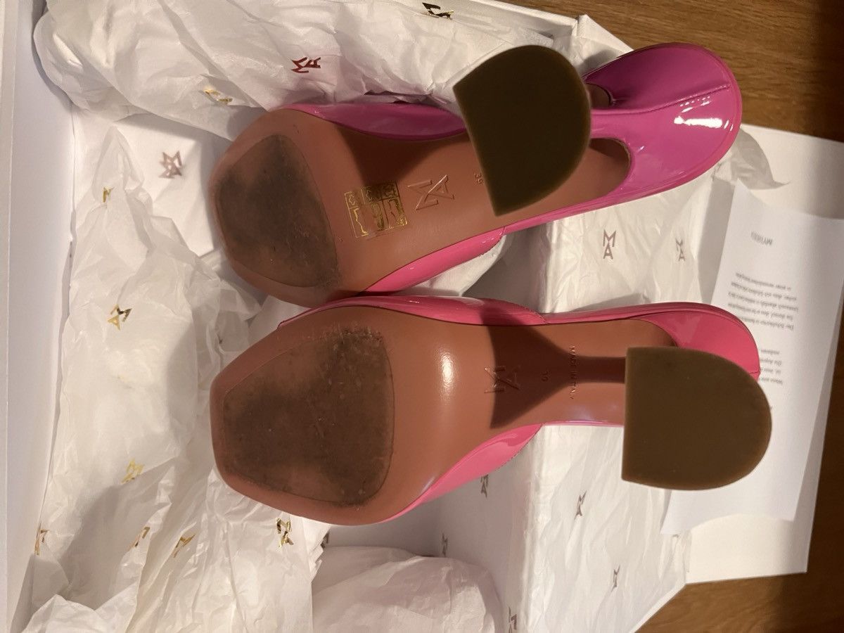 Amina Muaddi Amina Muaddi Patent Pink Lupita Slipper Size US 8 / IT 38 - 4 Thumbnail