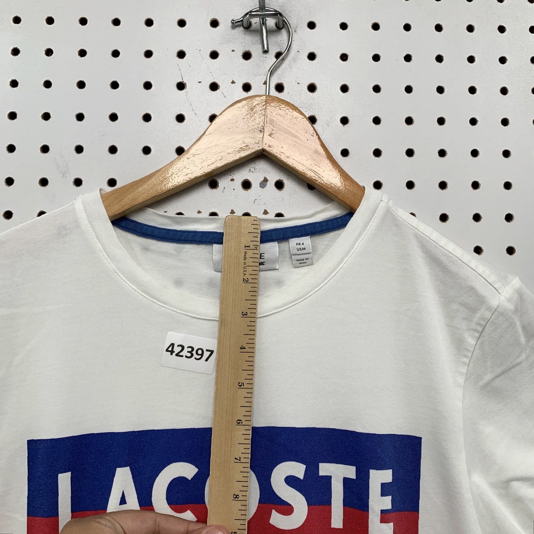 Lacoste LACOSTE Mens White Graphic Print Short Sleeve T-Shirt Size Medium Alligator Logo Size US M / EU 48-50 / 2 - 6 Thumbnail