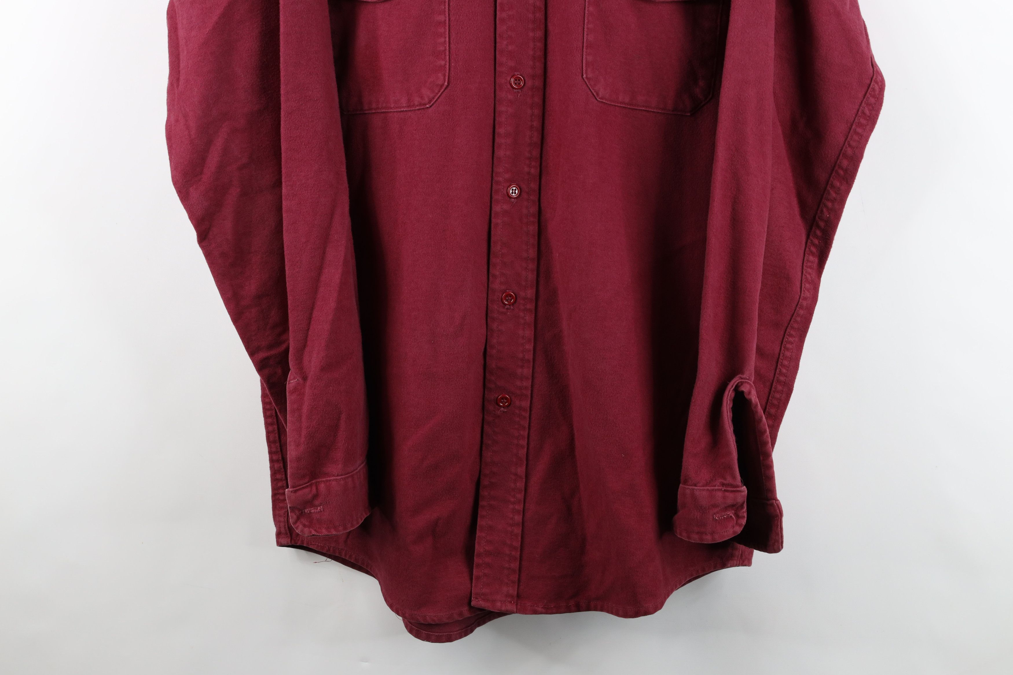Vintage Vintage 70s Streetwear Chamois Cloth Button Shirt USA Size US L / EU 52-54 / 3 - 3 Thumbnail