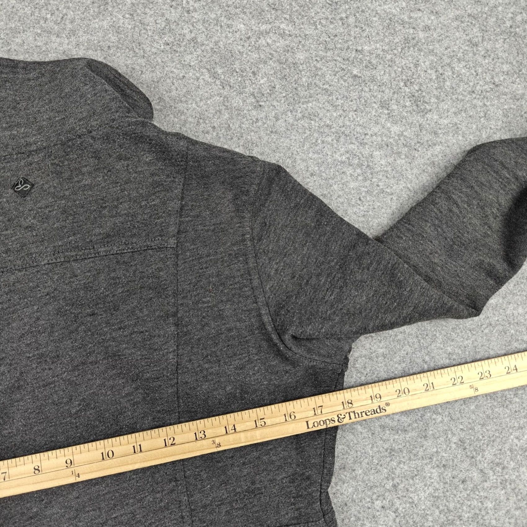 Prana PrAna Jacket Womens Small Gray Knit Fleece Lined Button Front Collared Pockets Size S / US 4 / IT 40 - 7 Thumbnail