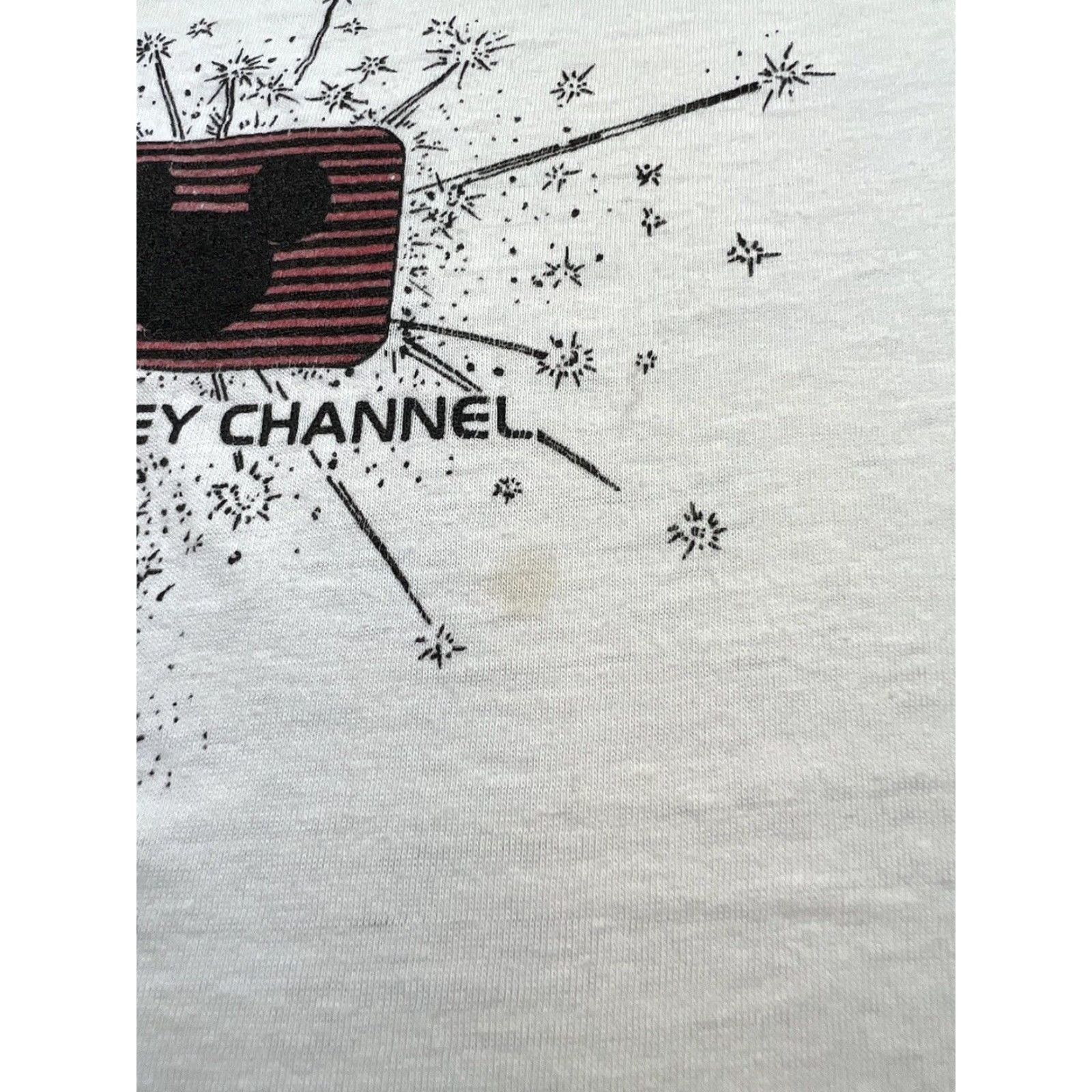 Disney VINTAGE Disney T-Shirt 1980s The Disney Channel Fantasia Mickey Mouse 90s Promo Adult Large White Graphic Tee Men Size US L / EU 52-54 / 3 - 3 Thumbnail