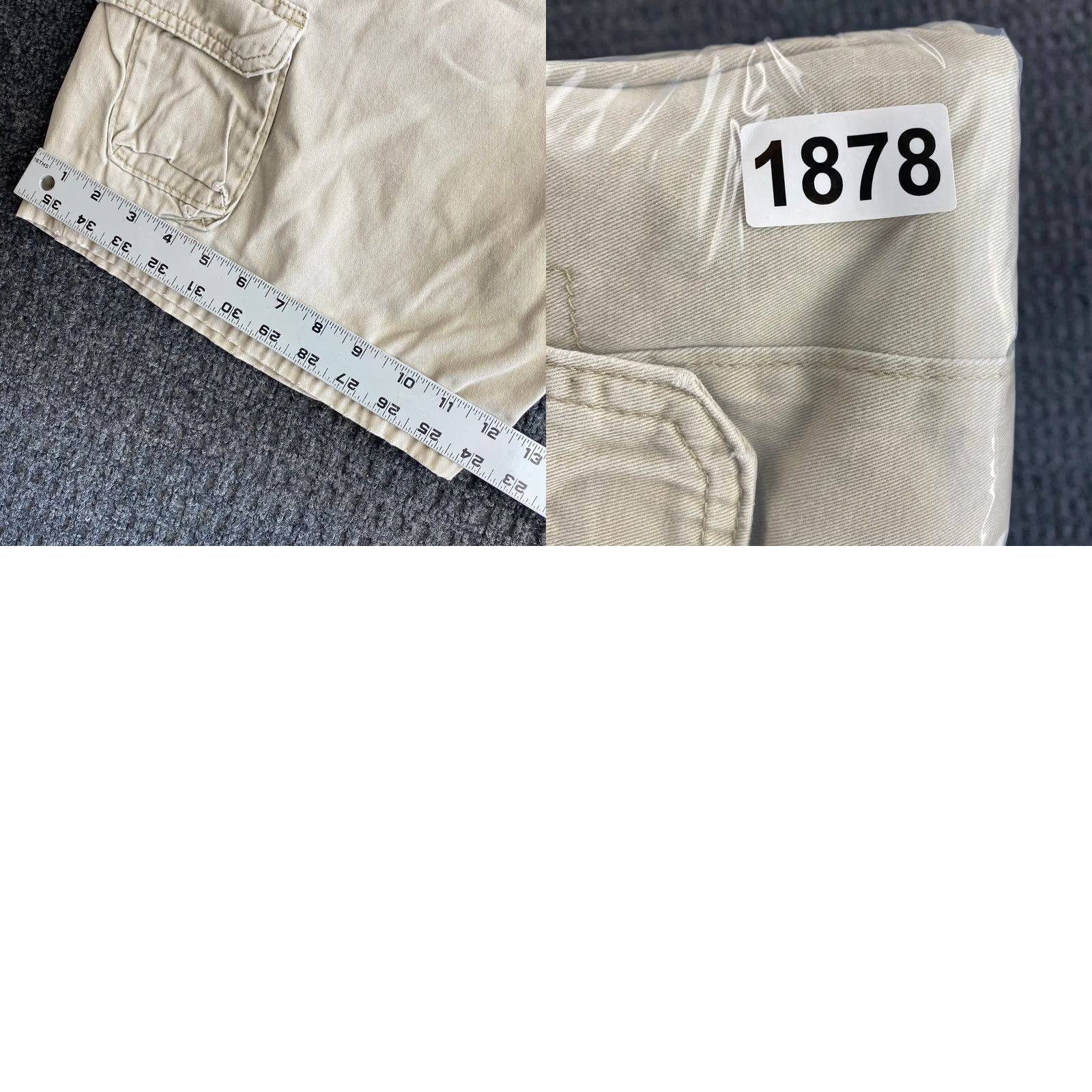Wrangler VINTAGE Wrangler Authentics Cargo Shorts Mens 42 Beige Khaki Cargo Pocket 10in Inseam Regular Relaxed Cotton Button Front Western USA - Size US 42 / EU 58 - 8 Thumbnail