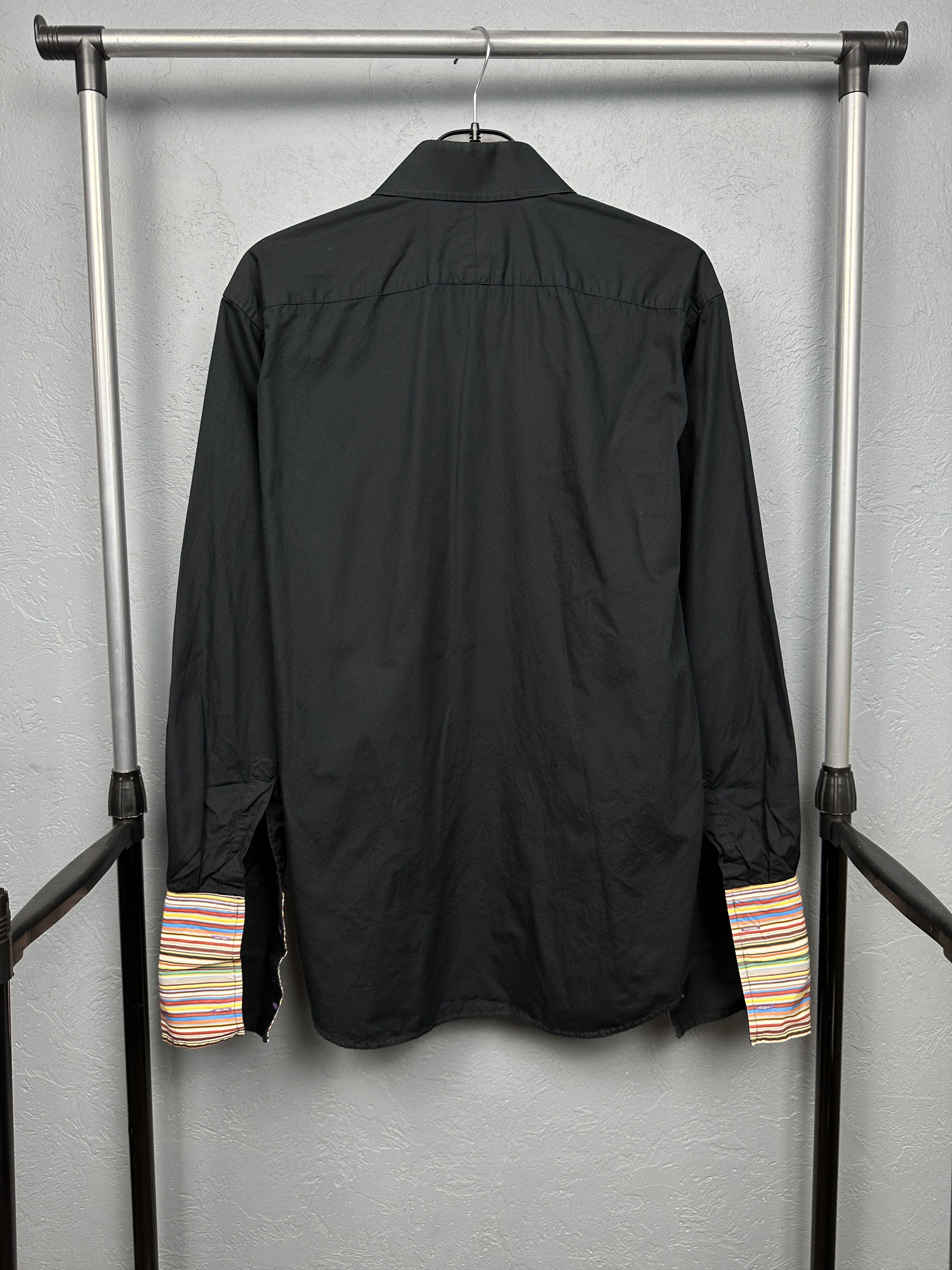 Paul Smith × Vintage Paul Smith Vintage Mens Black Long Sleeve Shirt Size US L / EU 52-54 / 3 - 8 Thumbnail
