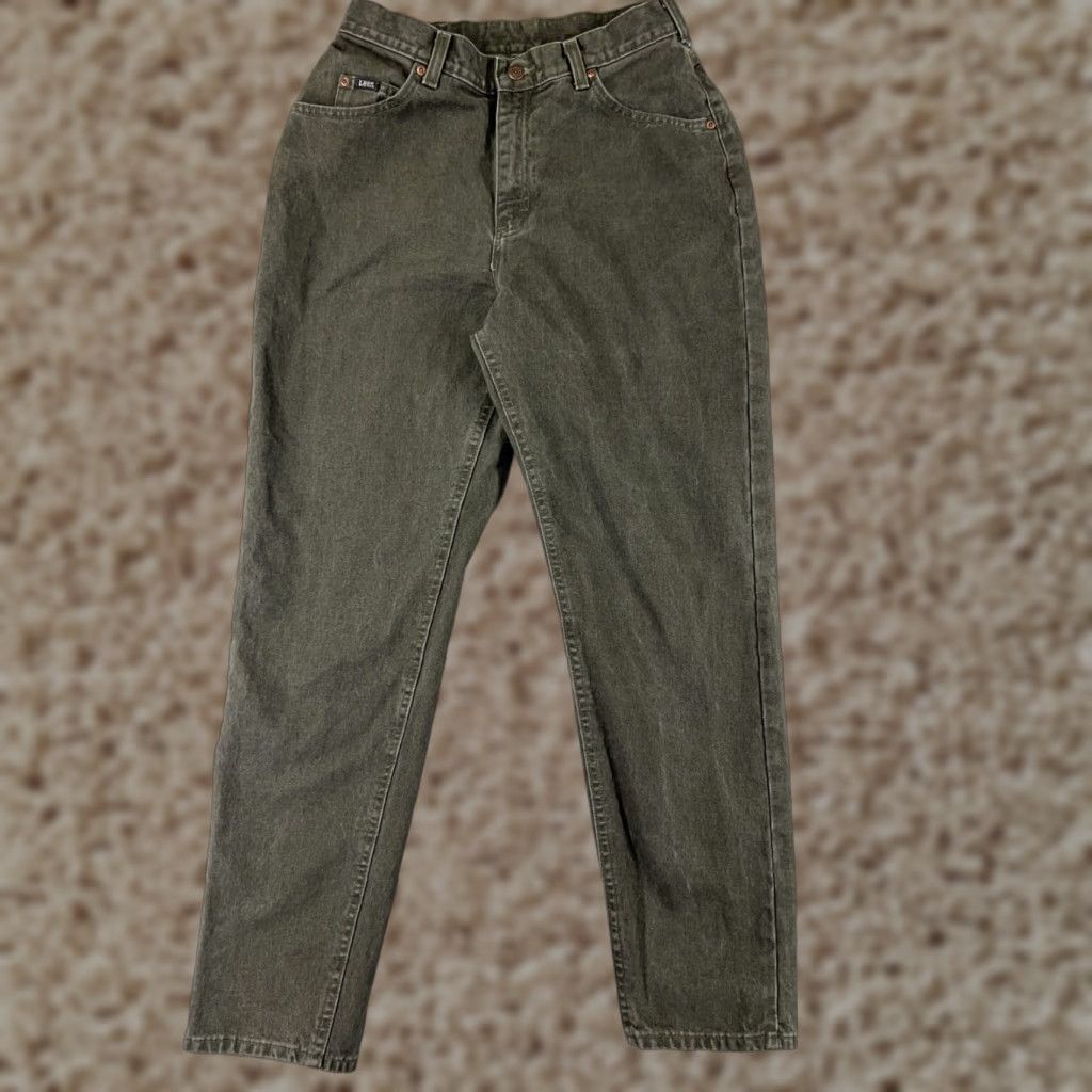Lee VINTAGE Lee Jeans Womens 12 Green High Rise Mom 26x31 100% Cotton Distressed Denim Size 34" / US 12 / IT 48 - 1 Thumbnail