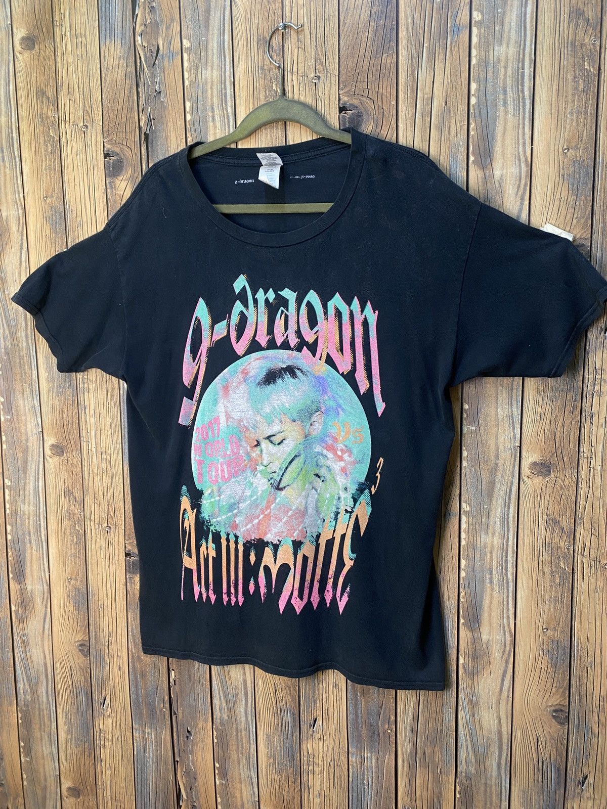 アイドル G-Dragon 2017 World Tour T-Shirt G Dragon T Shirt Fashion Hip Hop G-DRAGON Print T-shirt Kpop