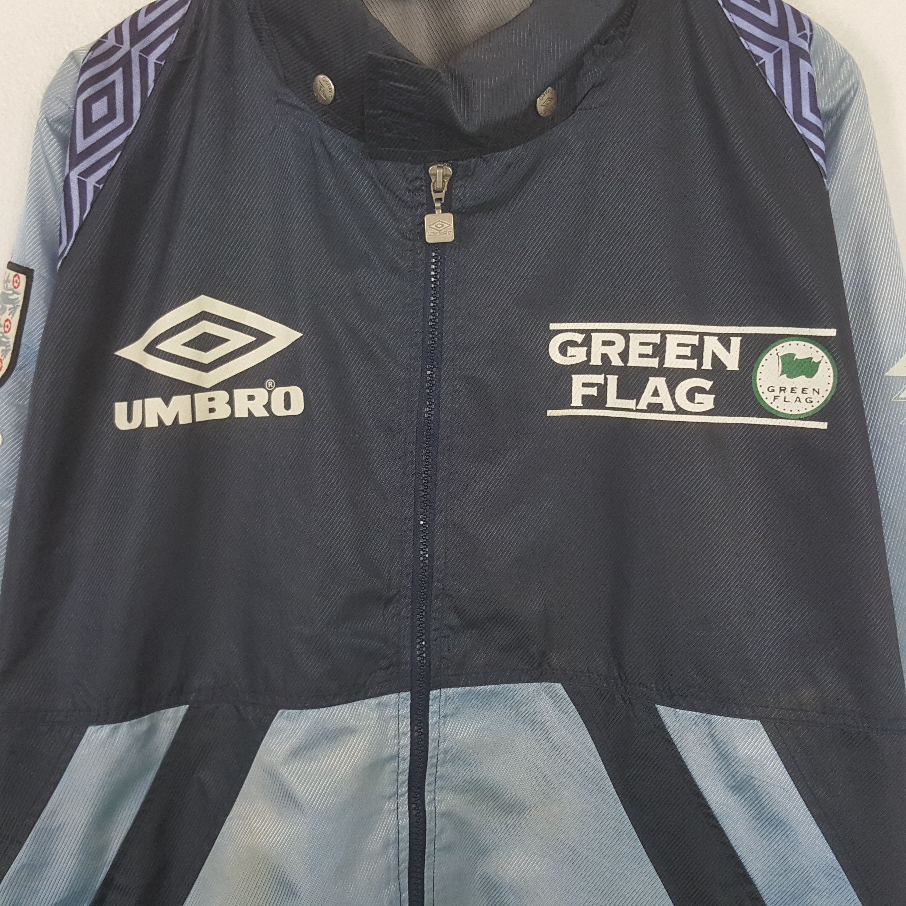 Umbro Vintage Umbro Green Flag England FC Windbreaker Sport Jacket Size US L / EU 52-54 / 3 - 4 Thumbnail