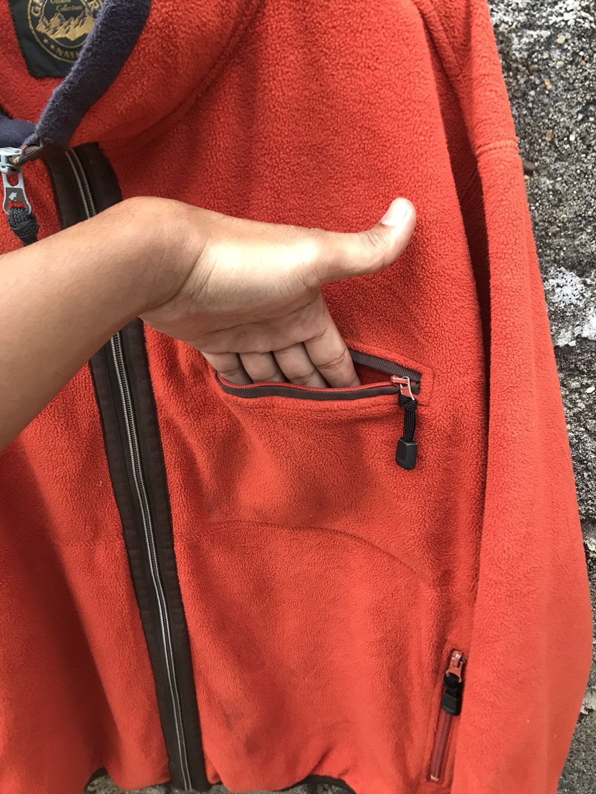 Japanese Brand ⚡️Vintage Grand Air Fleece Zipper Outdoor Jacket Size US L / EU 52-54 / 3 - 8 Thumbnail