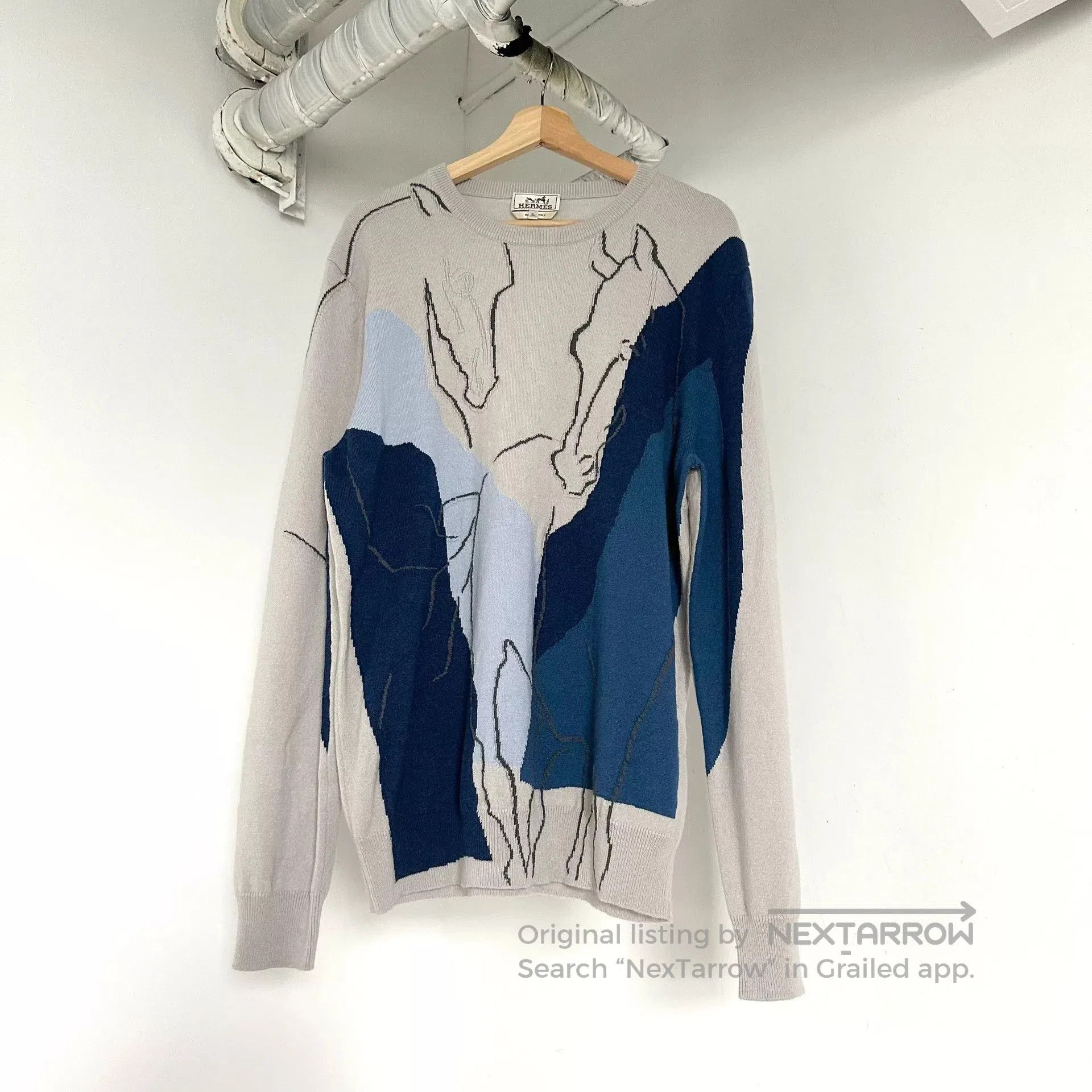 Hermes Hermes Horse Jacquard Knit Sweater. Size US XL / EU 56 / 4 - 1 Thumbnail