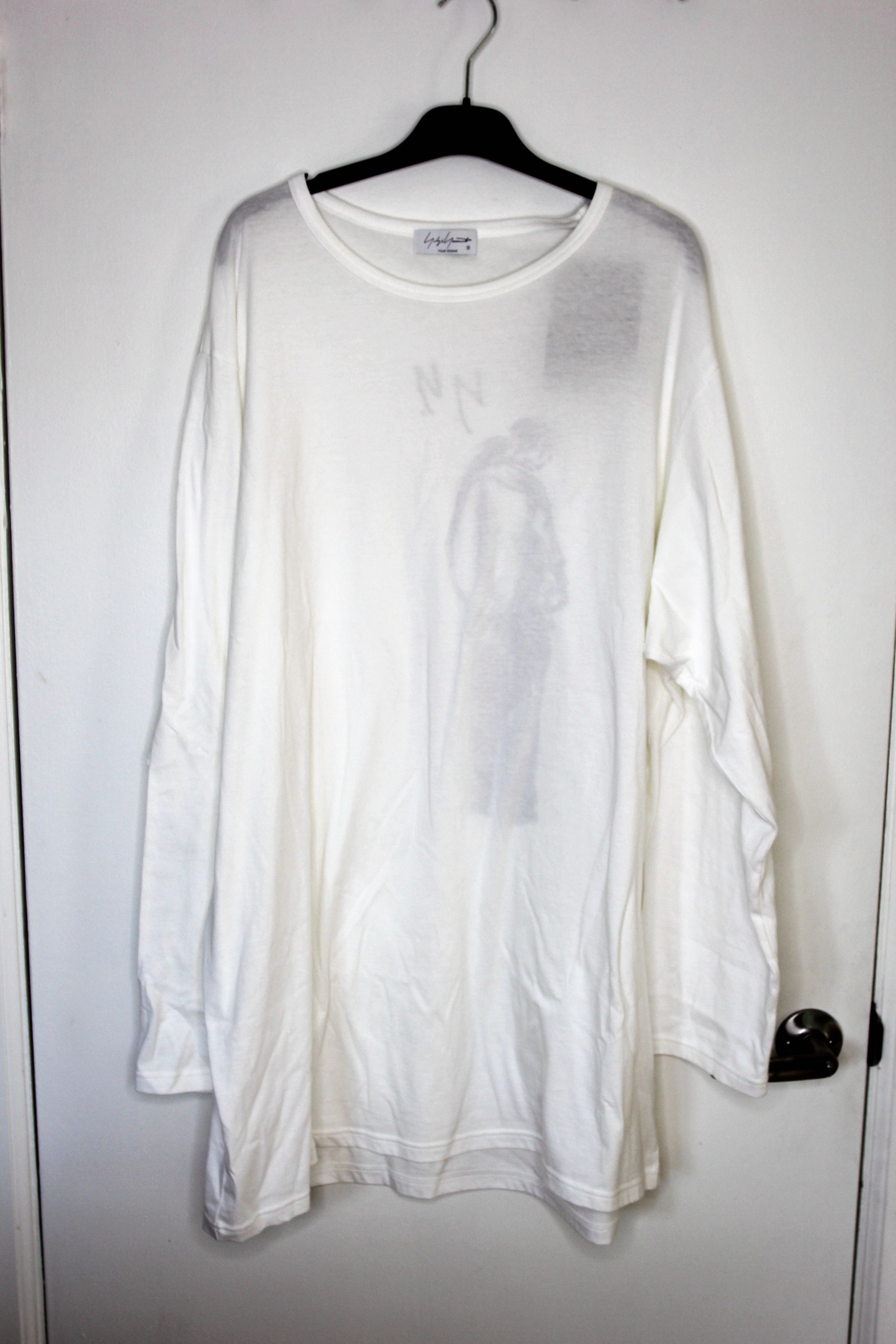Yohji Yamamoto BNWT SS25 YOHJI YAMAMOTO POUR HOMME PRINT LS TSHIRT 3 Size US L / EU 52-54 / 3 - 2 Thumbnail