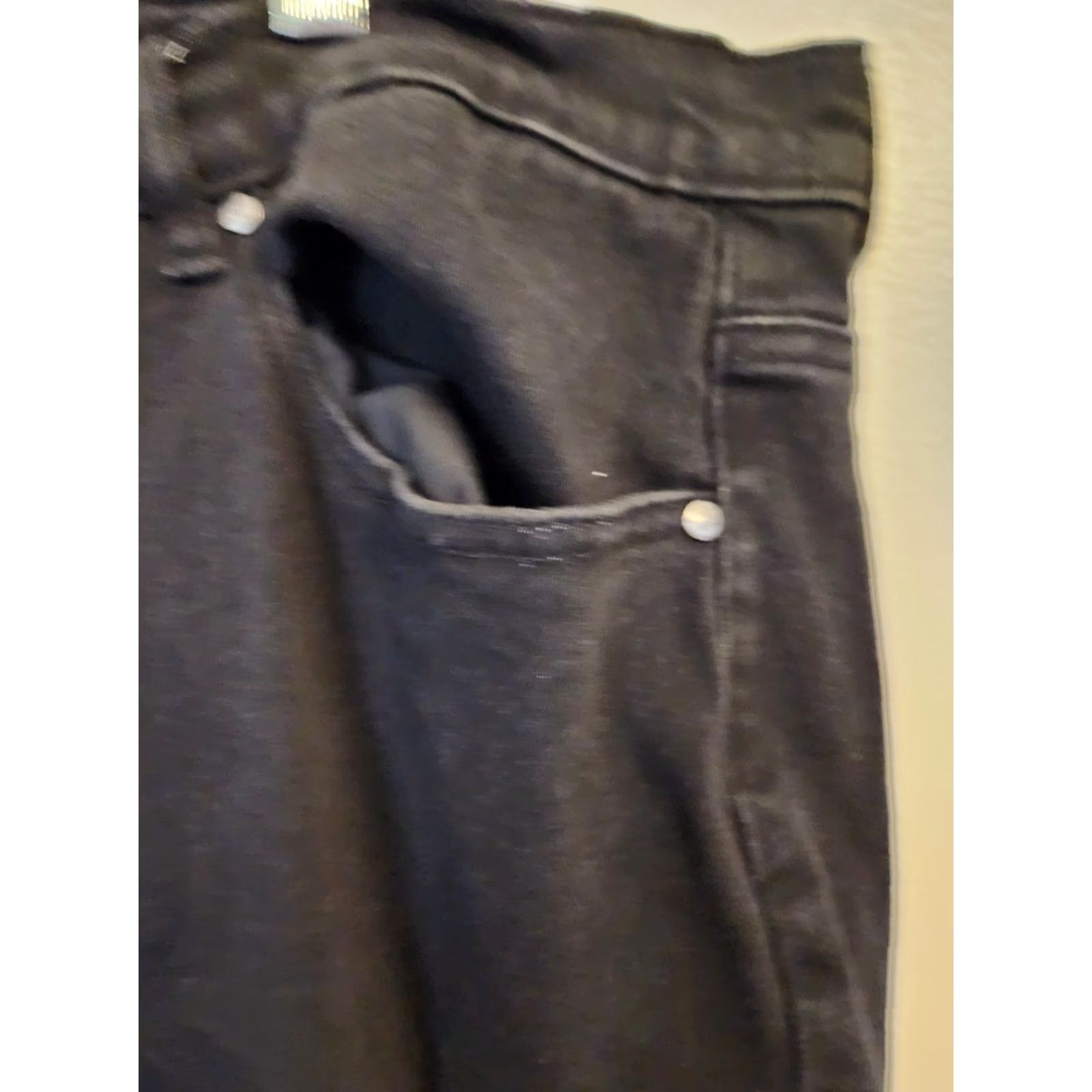Denime VINTAGE DG2 Diane Gilman Black Stretchy Bootcut Denim Jeans 22W Petite Womens Jeans Bootcut Black 90s Size 40" / US 18 - 3 Thumbnail