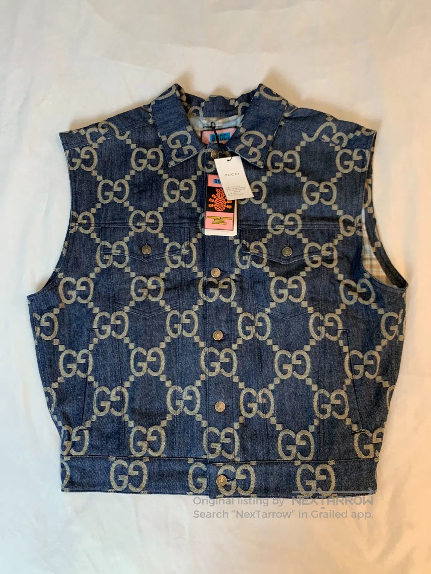 Gucci Guicci Printed Denim Jacket| Size US S / EU 44-46 / 1 - 1 Thumbnail