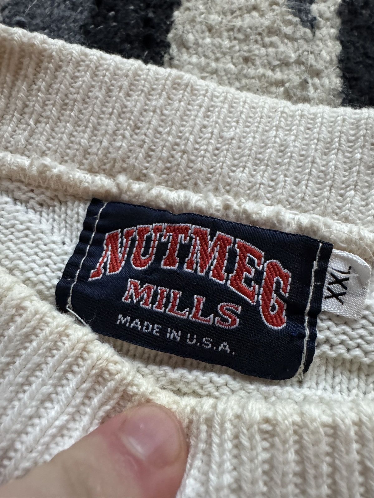 Nutmeg Vintage Wisconsin Badgers Knit Sweater Nutmeg Mills 2XL Size US XXL / EU 58 / 5 - 2 Thumbnail