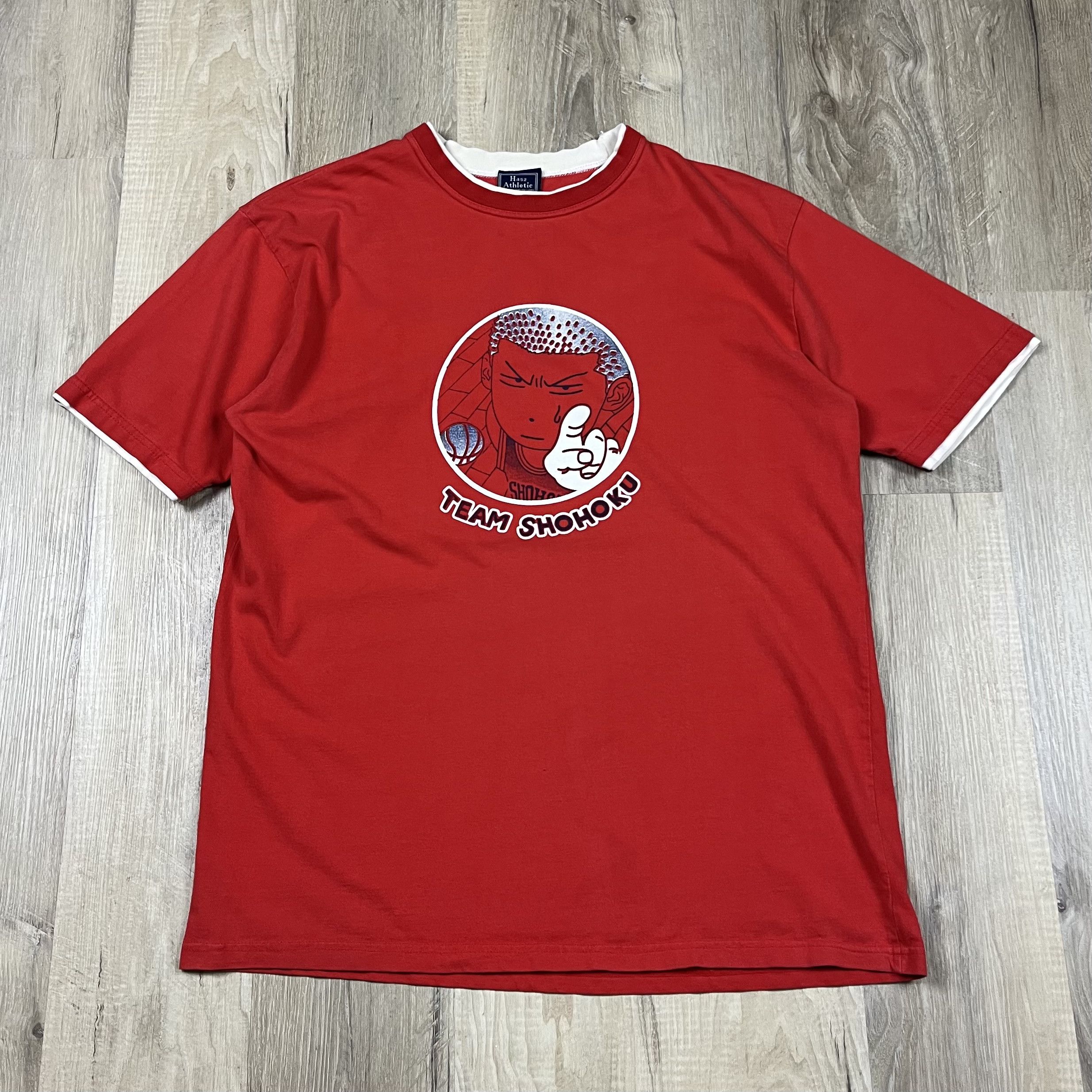 Anime Y2K Slam Dunk Anime T-shirt Shohoku T-shirt Double Layer Size US M / EU 48-50 / 2 - 3 Thumbnail