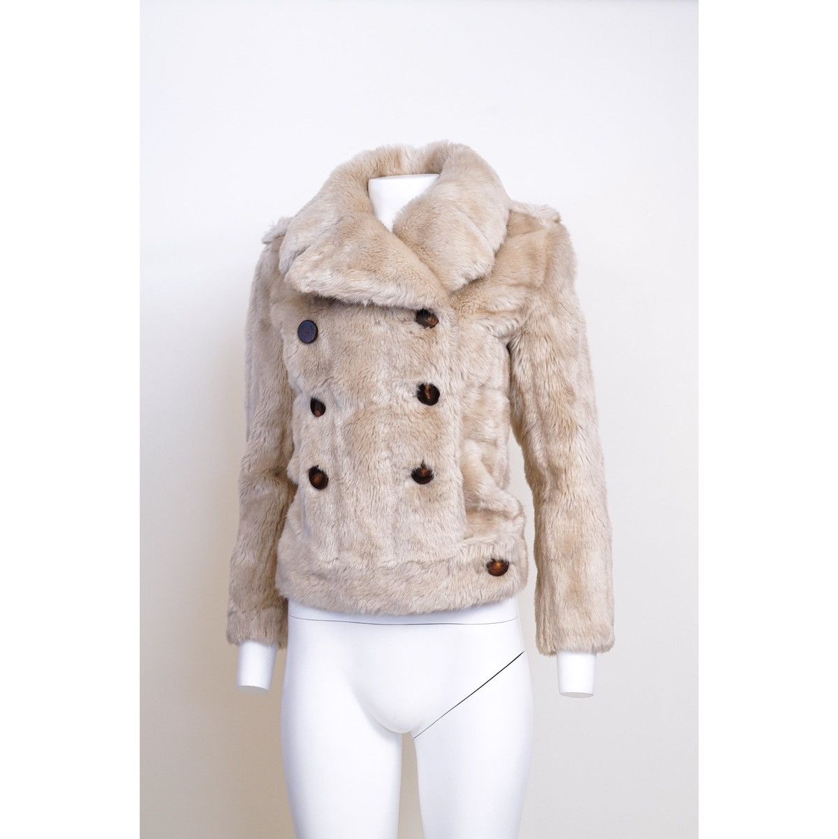 Gucci Gucci by Tom Ford 1996 Blonde Faux Fur Jacket Size XS / US 0-2 / IT 36-38 - 4 Thumbnail
