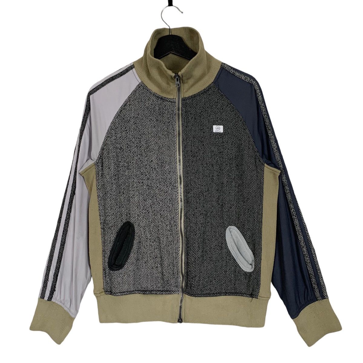 Vintage Vintage Gym Master Herringbone Wool Zip Jacket Size S Size US S / EU 44-46 / 1 - 1 Thumbnail