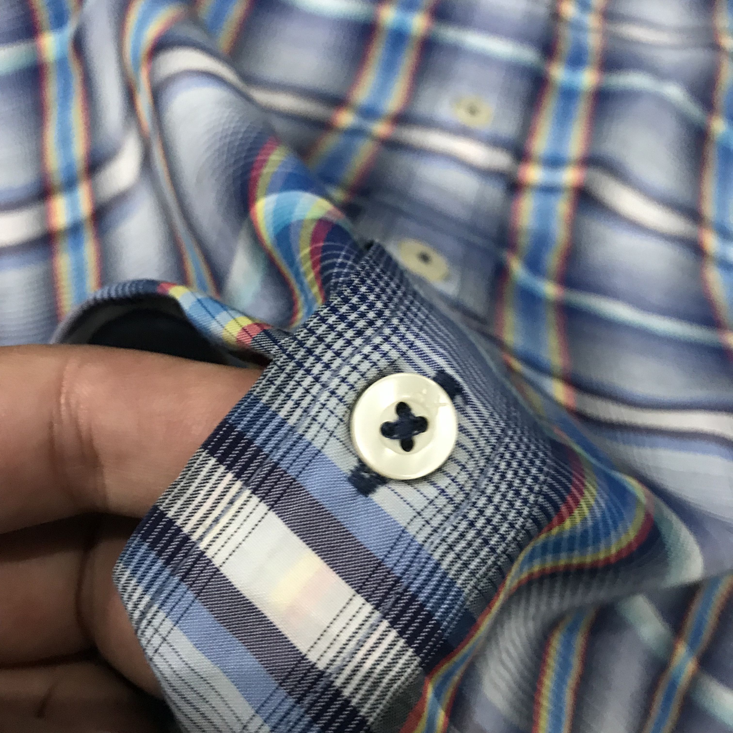Armani Exchange Vintage Armani Exchange Long sleeves Plaid Tartan Madrass Size US S / EU 44-46 / 1 - 2 Thumbnail