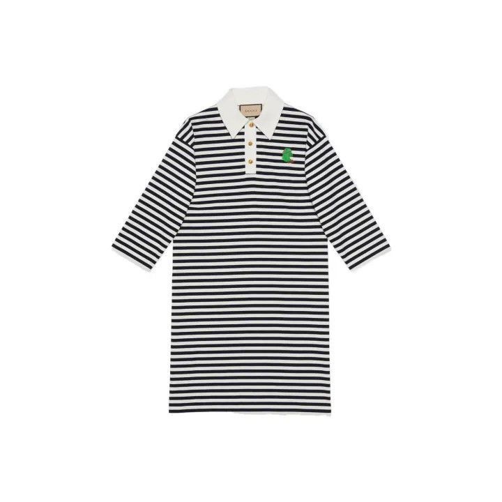Gucci Gucci Gucci Striped Long Sleeve Polo Dress -2506 Size US XXS / EU 40 - 1 Thumbnail