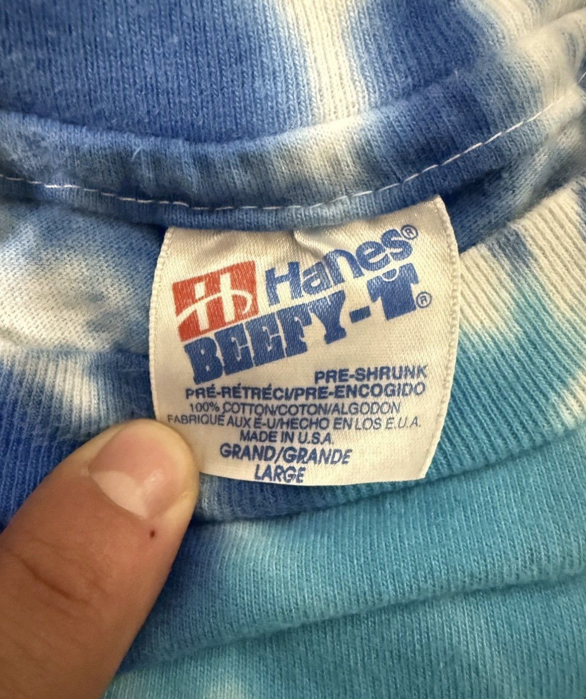 Hanes Tie-Dye Hanes Beefy-T (Made in USA, Single Stitch) Size US L / EU 52-54 / 3 - 3 Thumbnail