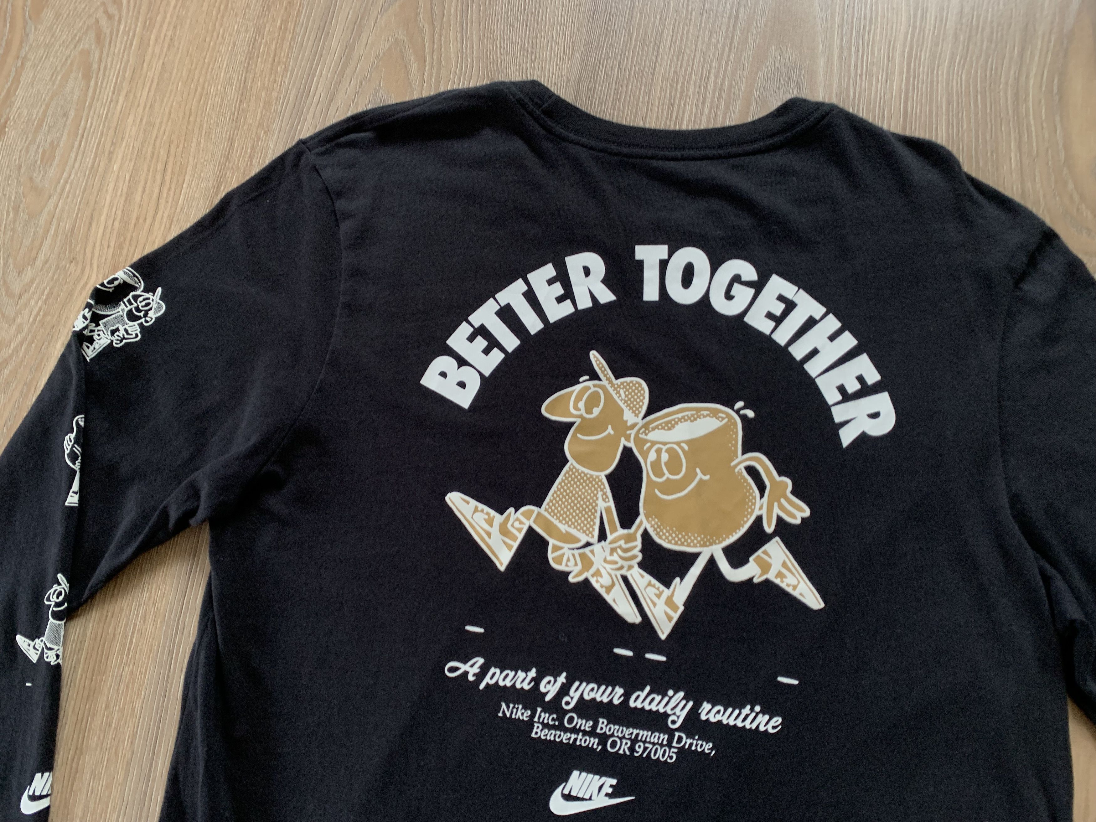 Nike × Vintage The Nike Tee Black Cotton Printed Long Sleeve 2022 Size US M / EU 48-50 / 2 - 7 Thumbnail