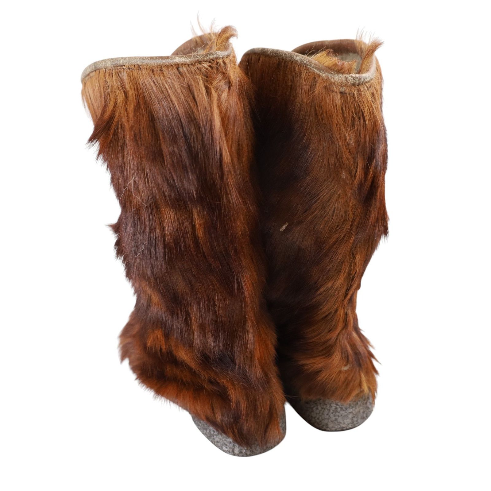 Vintage True Vintage 70s Italian Goat Skin Long Hair Boots Size US 11 / IT 41 - 3 Thumbnail