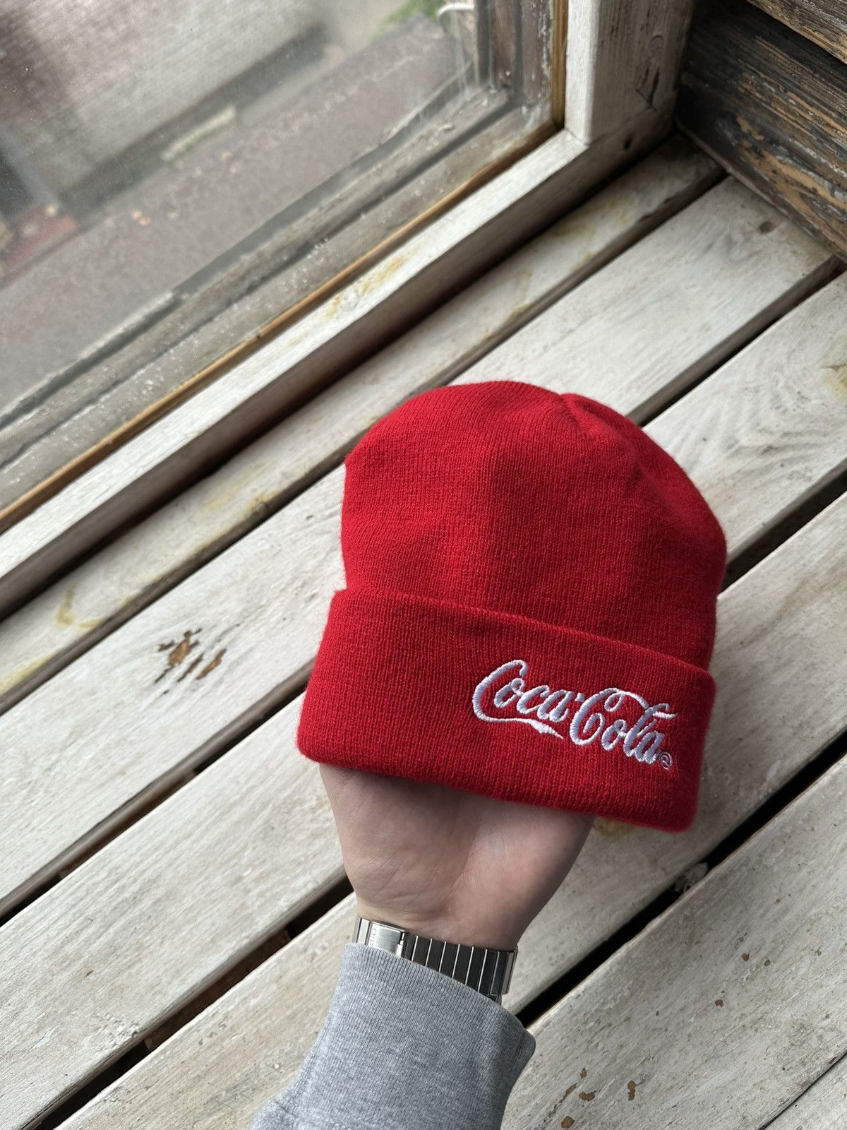 Coca Cola × Vintage 🚨Coca Cola Y2K Vintage Hat Pom Pom beanie hat coca cola Size ONE SIZE - 2 Thumbnail