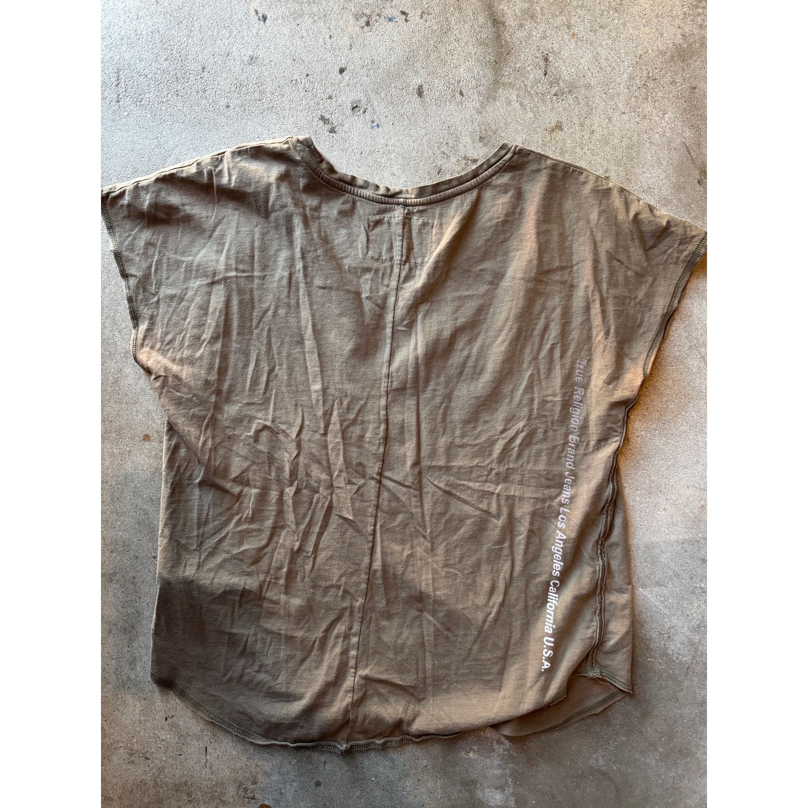 True Religion True Religion Beige Short Sleeve T-Shirt (M) Size M / US 6-8 / IT 42-44 - 2 Thumbnail