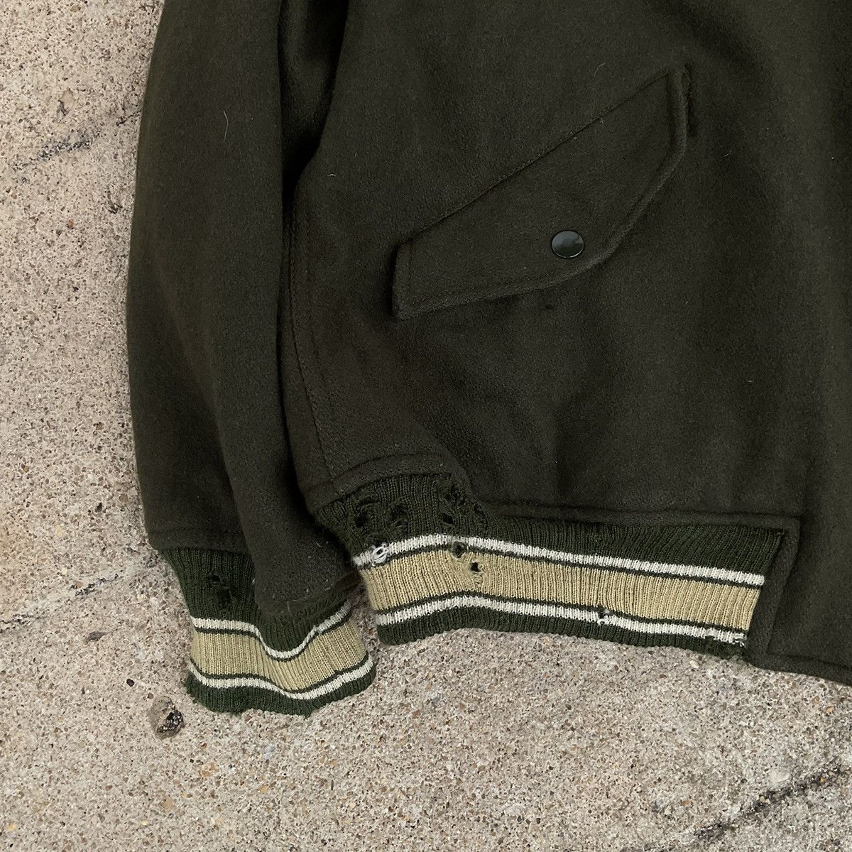 Vintage Flandre Premium Wool Flight Jacket Size US L / EU 52-54 / 3 - 6 Thumbnail