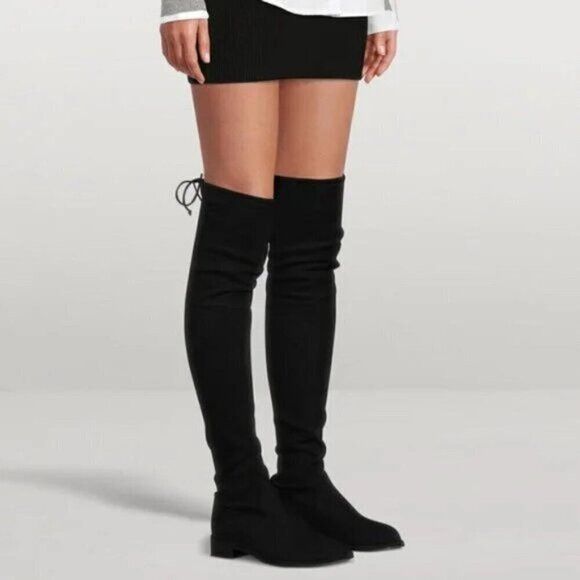 Russell & Bromley × Stuart Weitzman Stuart Weitzman Lowland Suede OTK Boots - 5, 💯 AUTHENTIC! Size US 5 / IT 35 - 8 Thumbnail