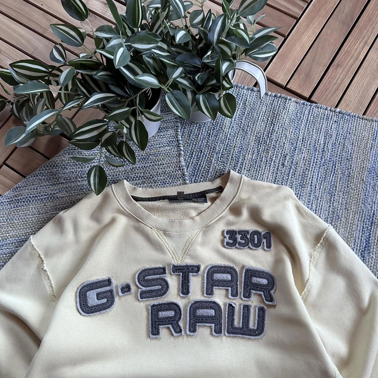 G-Star Vintage Y2K G-star Raw 3301 Big Logo Sweatshirt Size US XXL / EU 58 / 5 - 3 Thumbnail