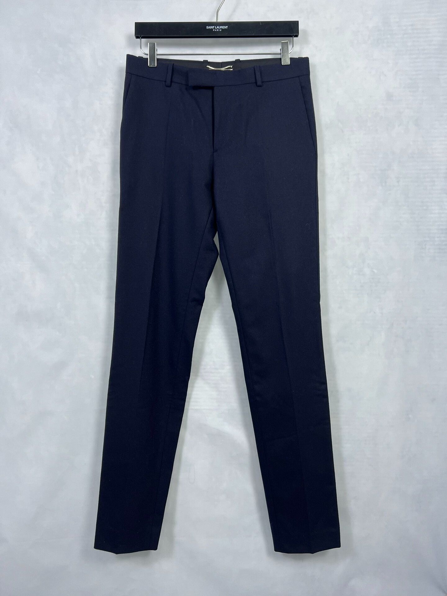 Saint Laurent Paris Saint Laurent Blue Wool Trousers Size US 30 / EU 46 - 1 Thumbnail