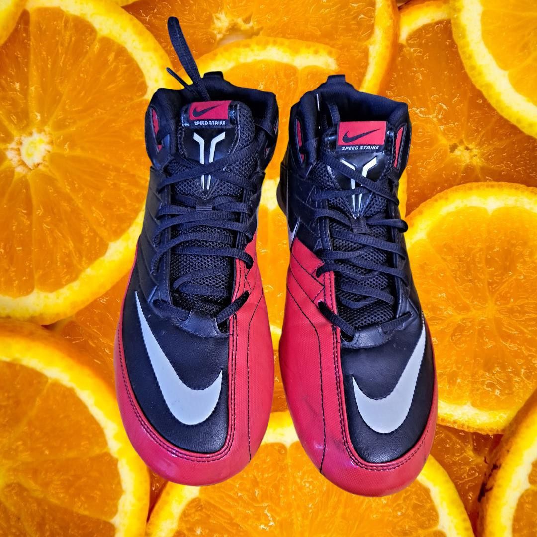 Nike Nike Black, Red and White Get Fast High Top Cleat Model 4422 Size US 12 / EU 45 - 1 Thumbnail
