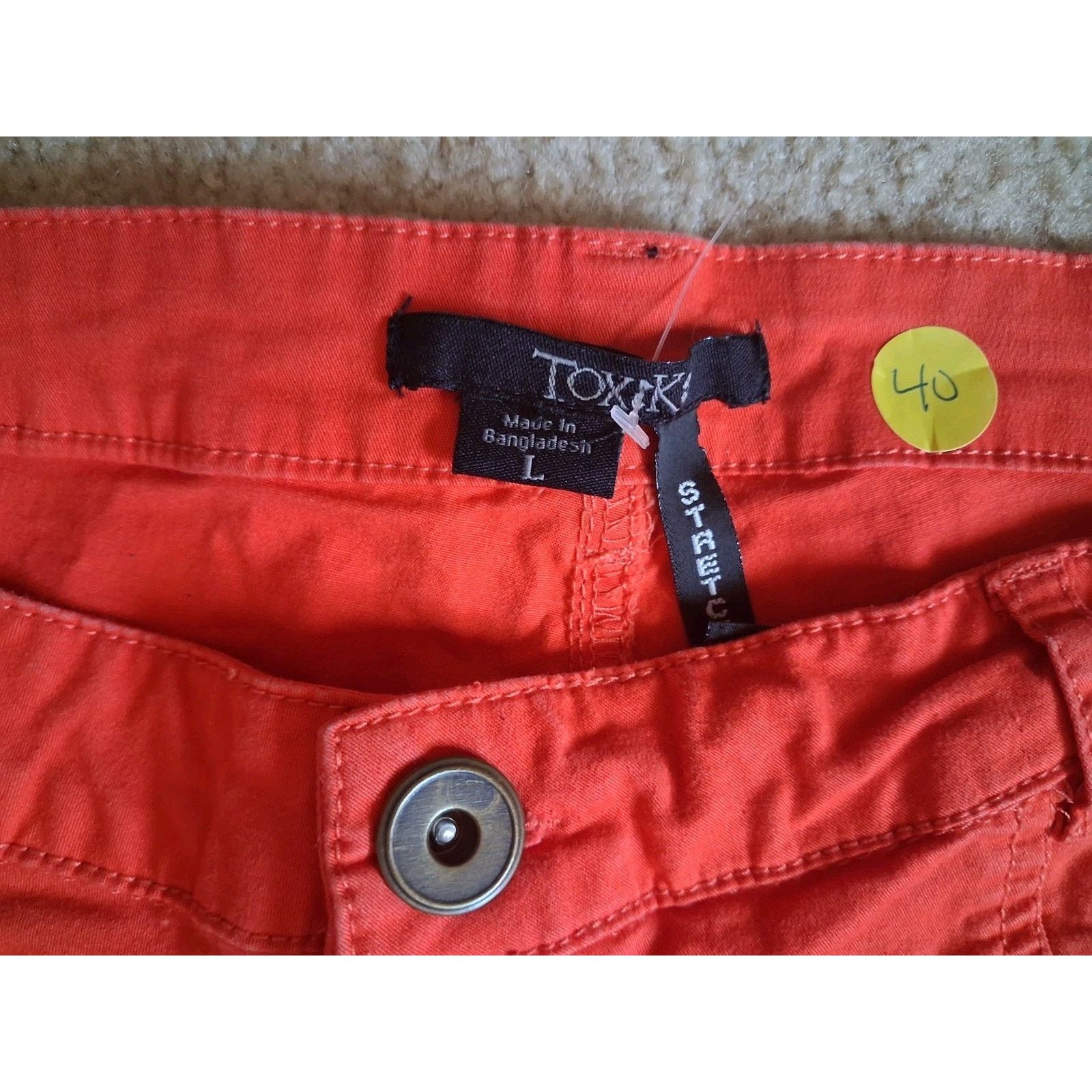 tokidoki TOKY Women's Utility Shorts Orange w Pockets Size S Size 34" / US 12 / IT 48 - 2 Thumbnail