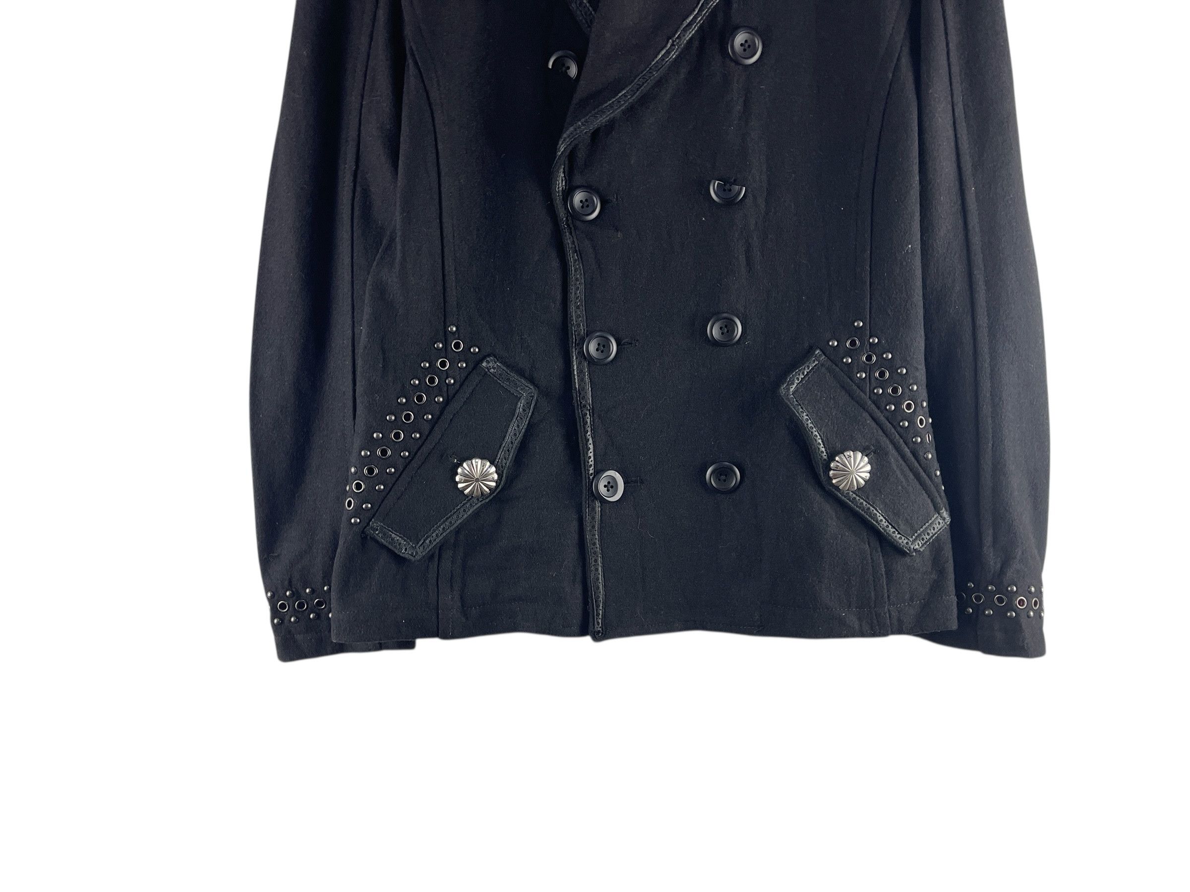 Japanese Brand MIDAS Studded Double-Breasted Pea Coat Jacket Size US S / EU 44-46 / 1 - 9 Thumbnail