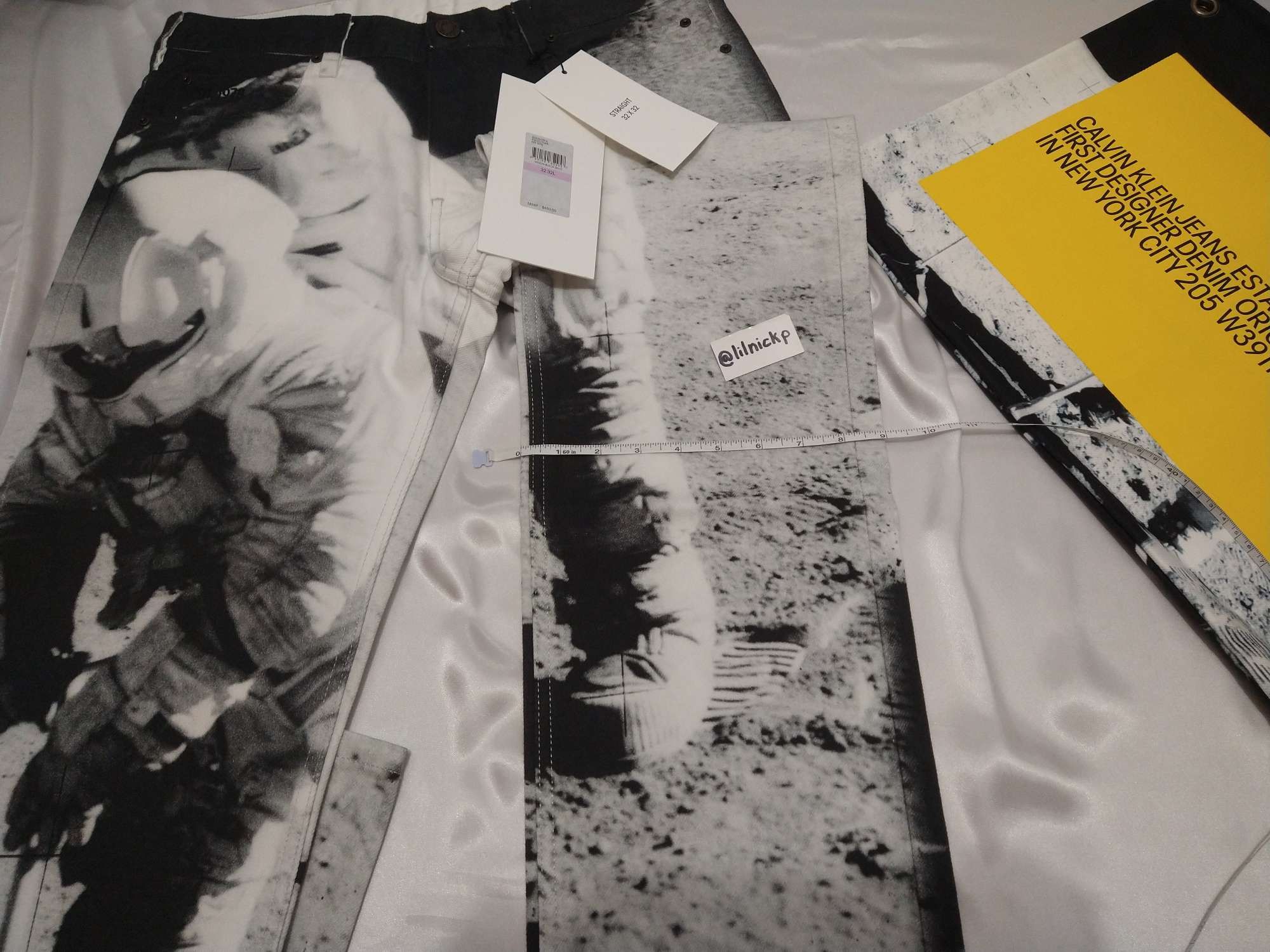 Calvin Klein 205W39NYC EST. 1978 Straight Leg Moon Landings Jeans Size US 32 / EU 48 - 9 Thumbnail