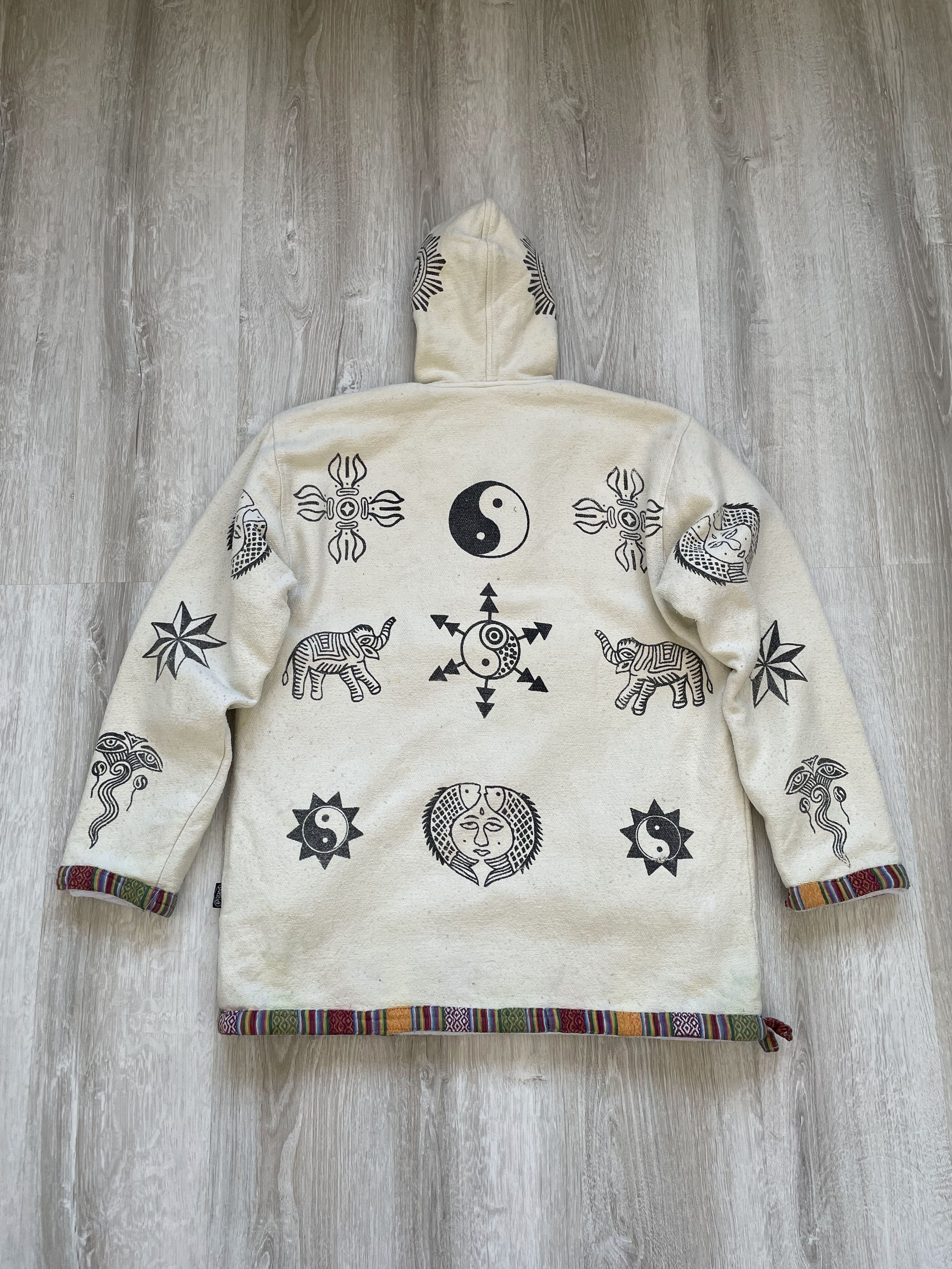 Ying Yang Symbolic Pattern Hoodie Secret Geometry