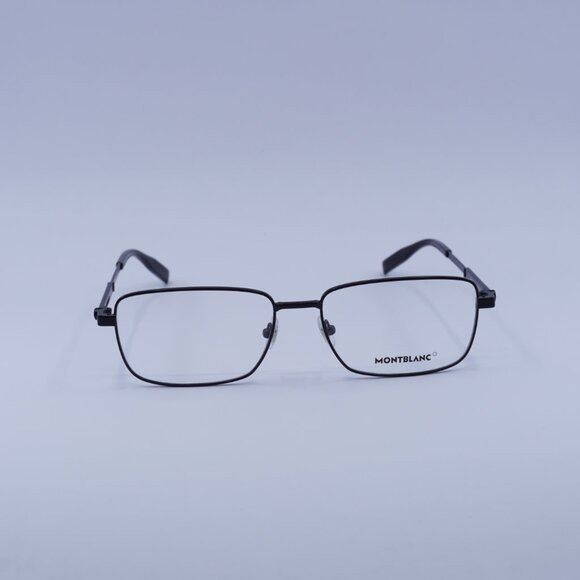 Montblanc Montblanc MB0029O 004 Eyeglasses Black 58mm Rectangle Frame Size ONE SIZE - 3 Thumbnail