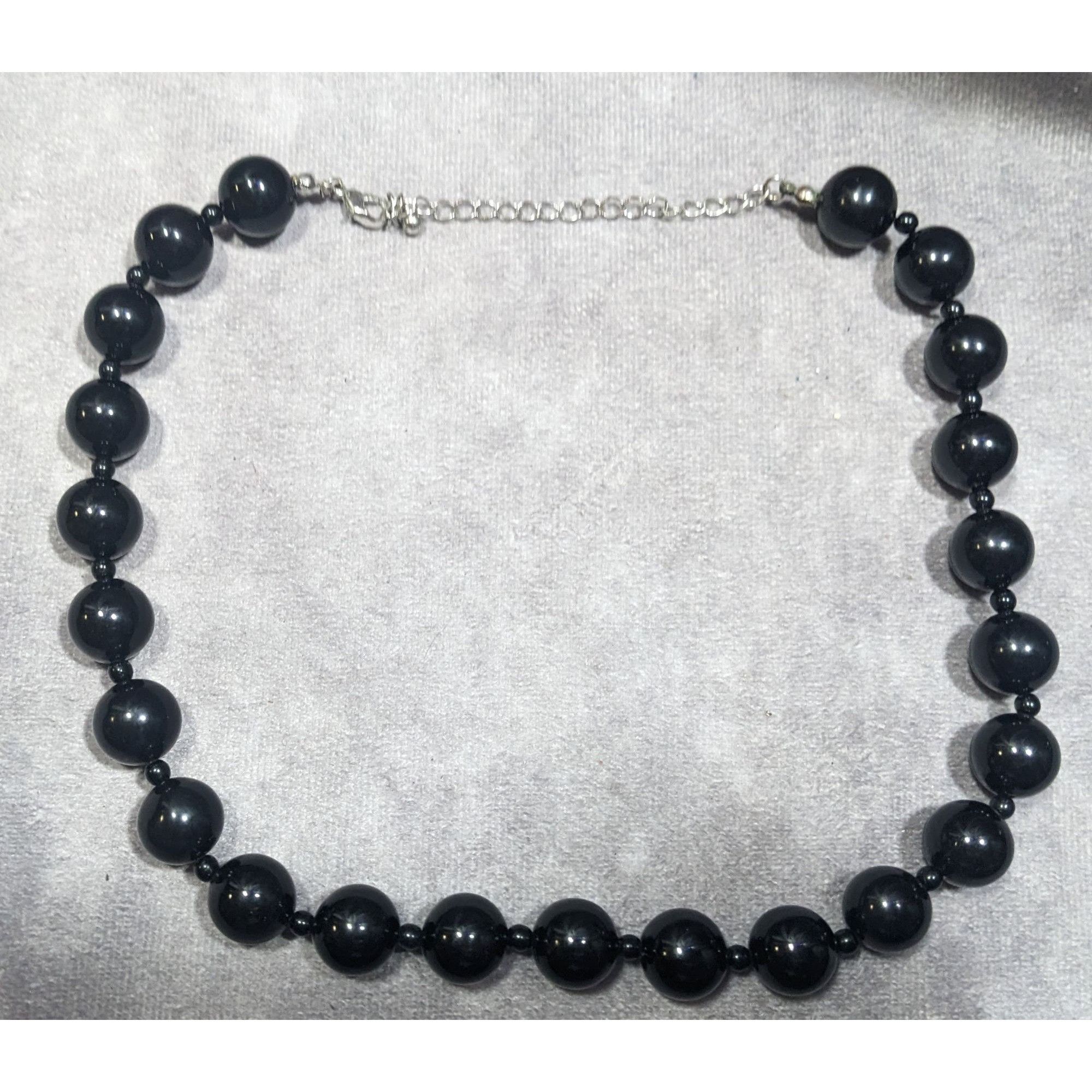Other Classic Retro Chunky Black Beaded Necklace Size ONE SIZE - 5 Thumbnail